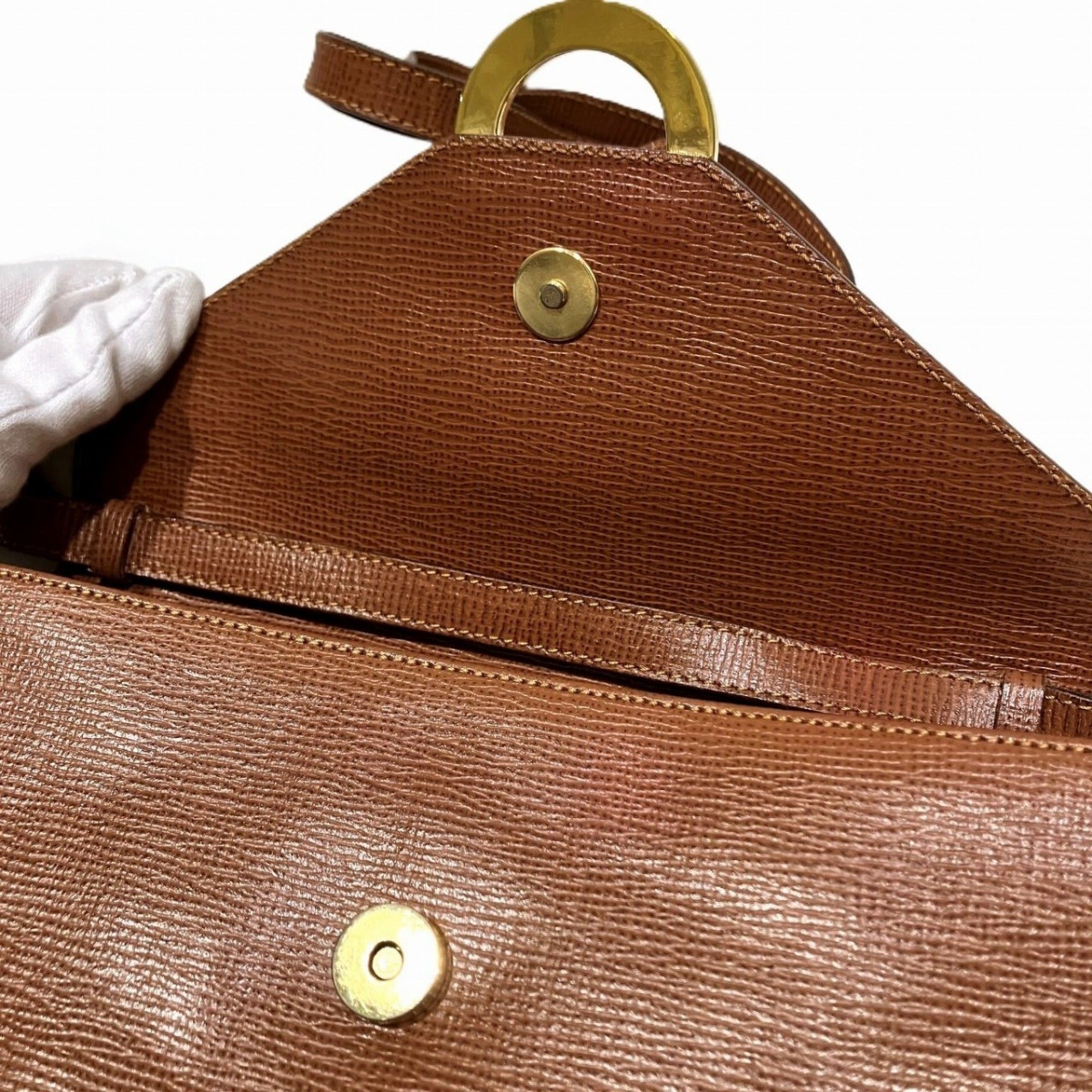 Celine Brown Leather Shoulder Bag (Pre-Owned)