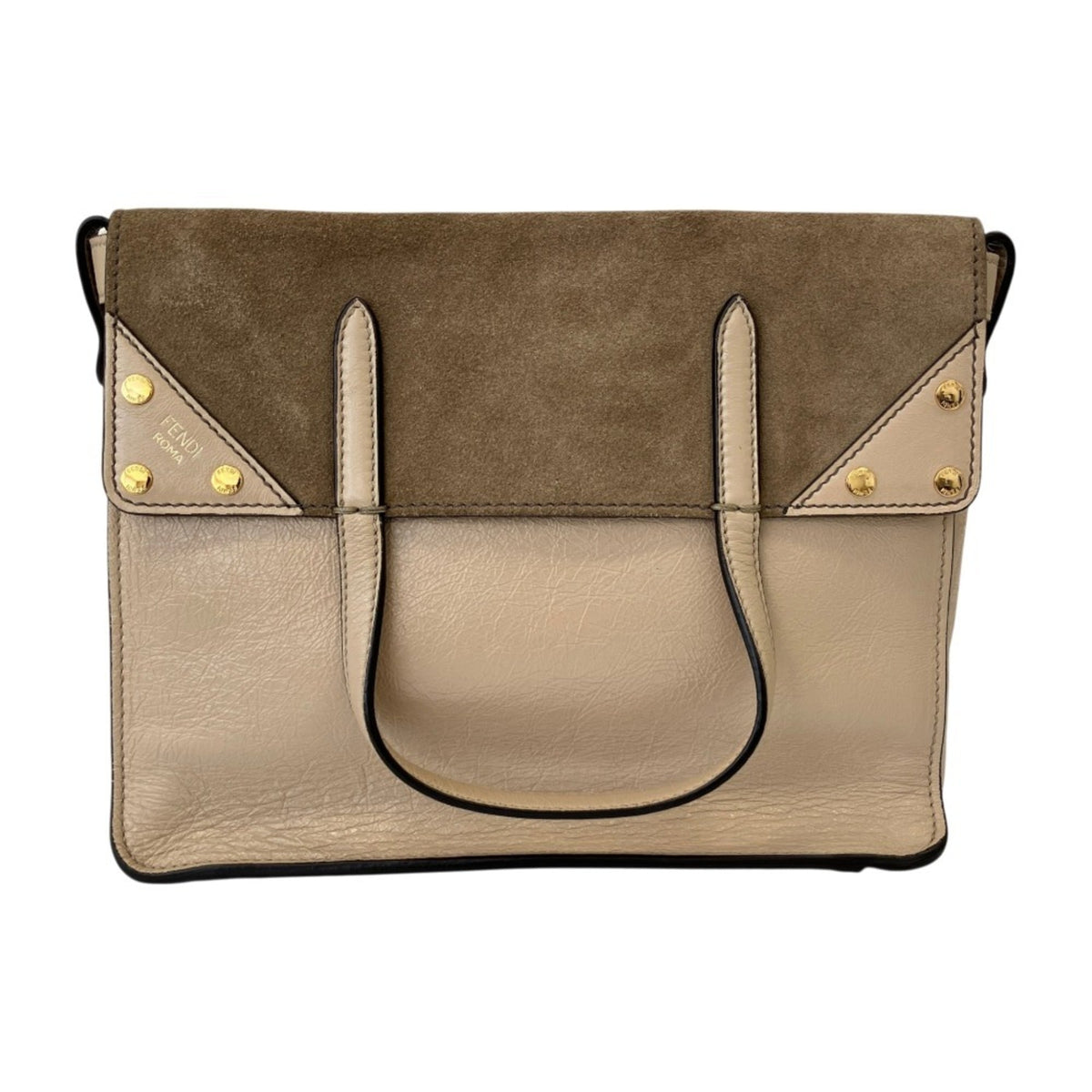 Fendi Grayish Leather Shoulder Bag (Pre-Owned)