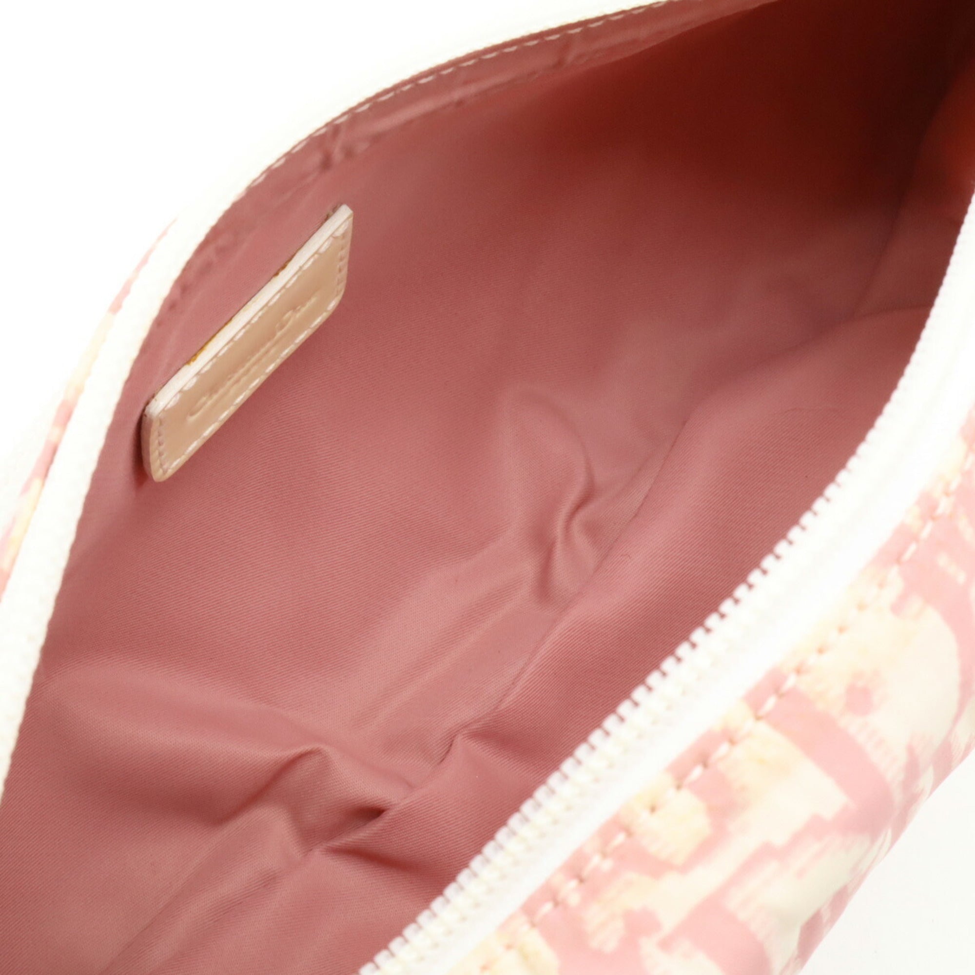 Christian Dior Pink White Nylon Patent Leather Fanny Pack Pouch (Pre-Owned)