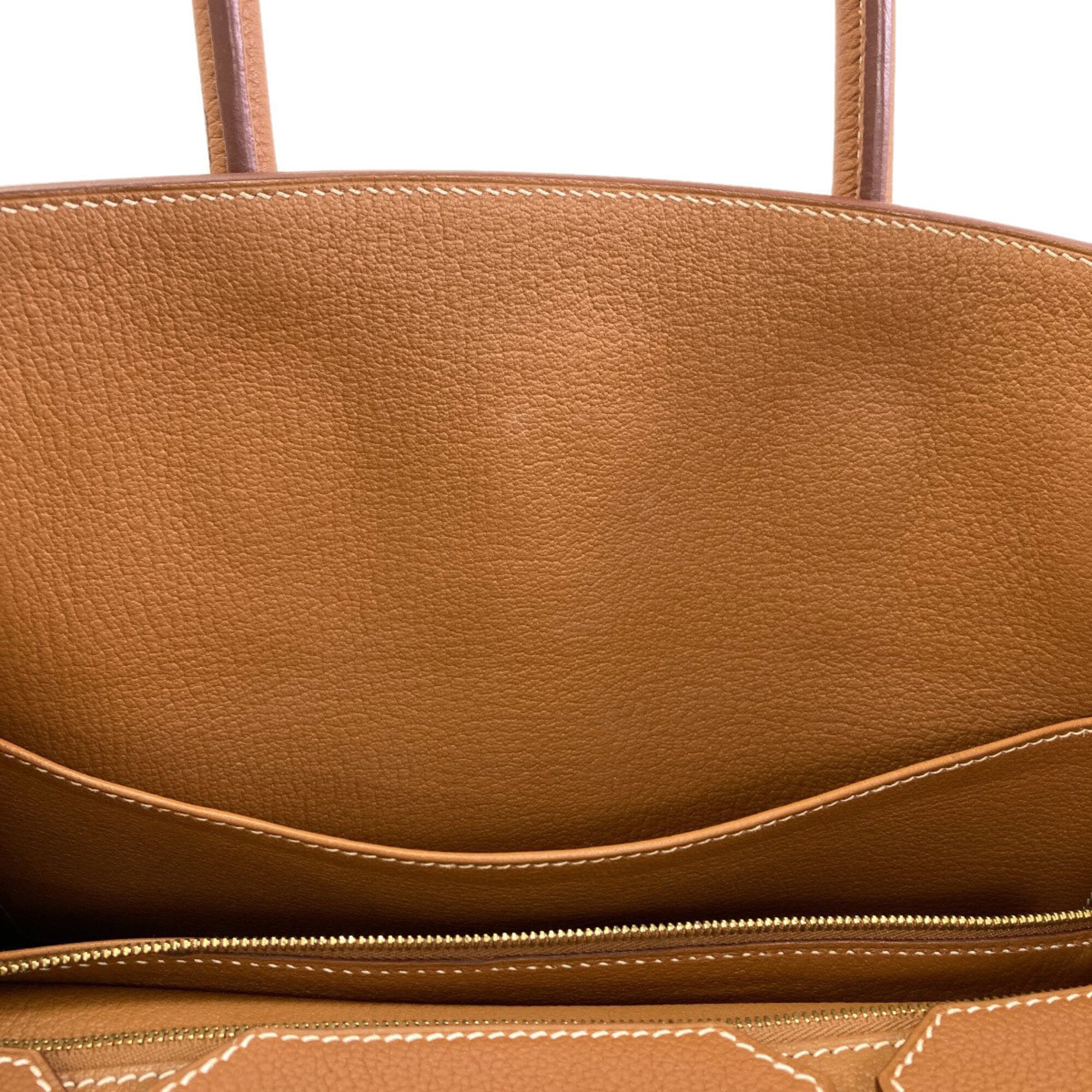 Hermes Gold Togo Leather Handbag (Pre-Owned)