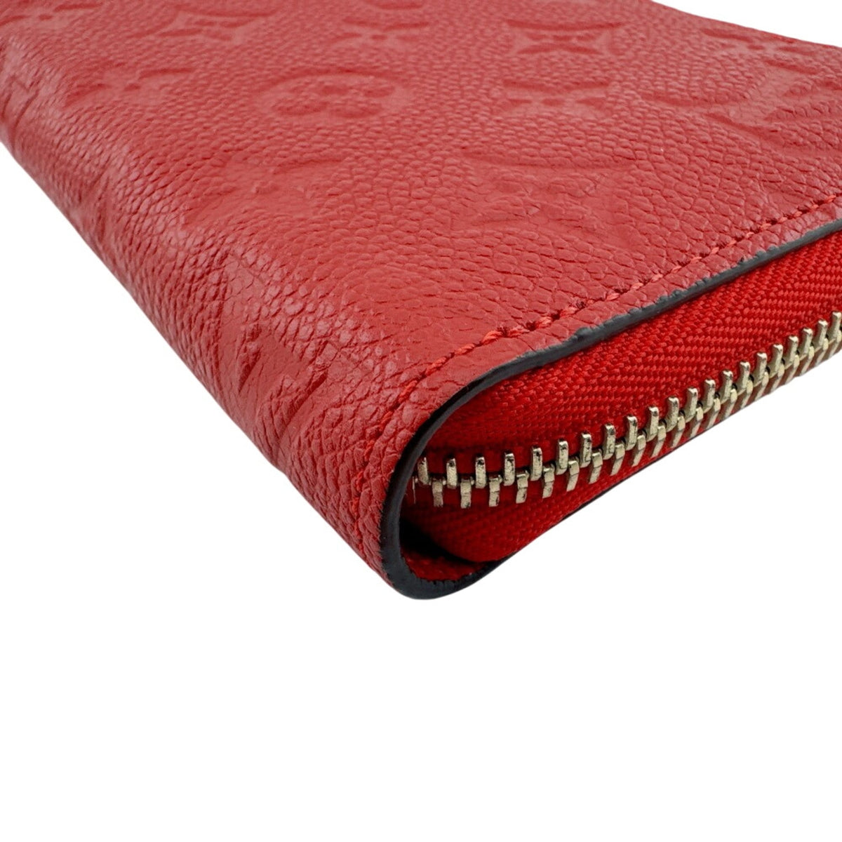 Louis Vuitton Empreinte Red Color Monogram Empreinte Leather Long Wallet (Bi-Fold) (Pre-Owned)