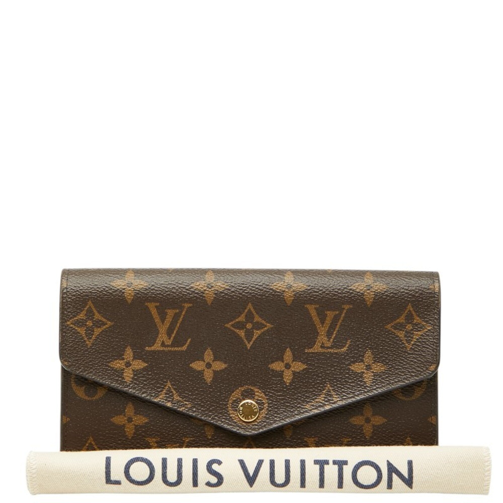 Louis Vuitton Monogram Brown Fuchsia Pvc Leather Long Wallet (Bi-Fold) (Pre-Owned)
