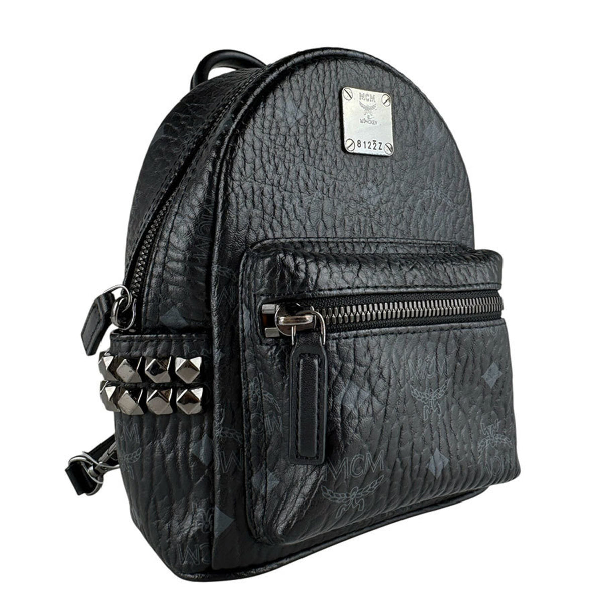 Mcm Black Leather Backpack (Pre-Owned)
