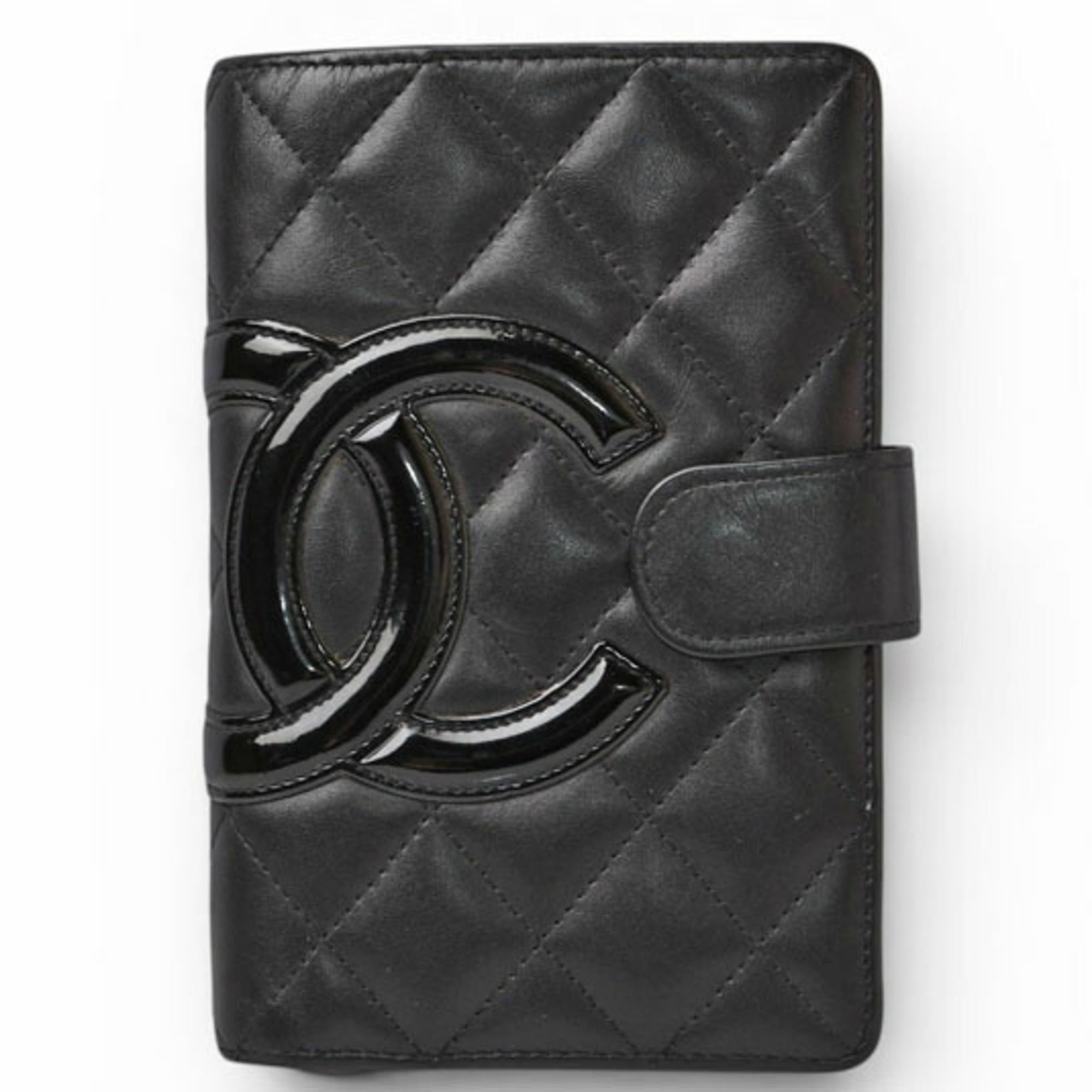 Chanel Black Leather Wallet (Bi-Fold) (Pre-Owned)