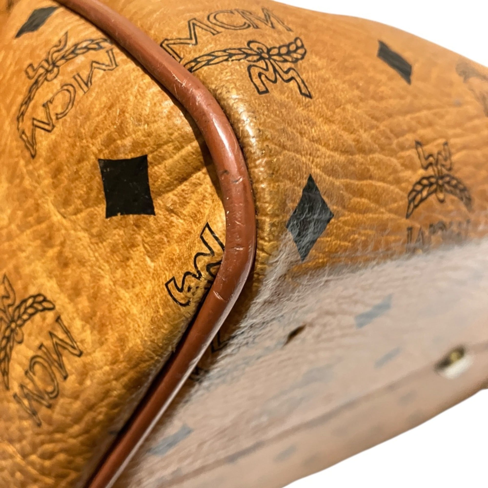 Mcm Brown Leather Boston Bag (Pre-Owned)