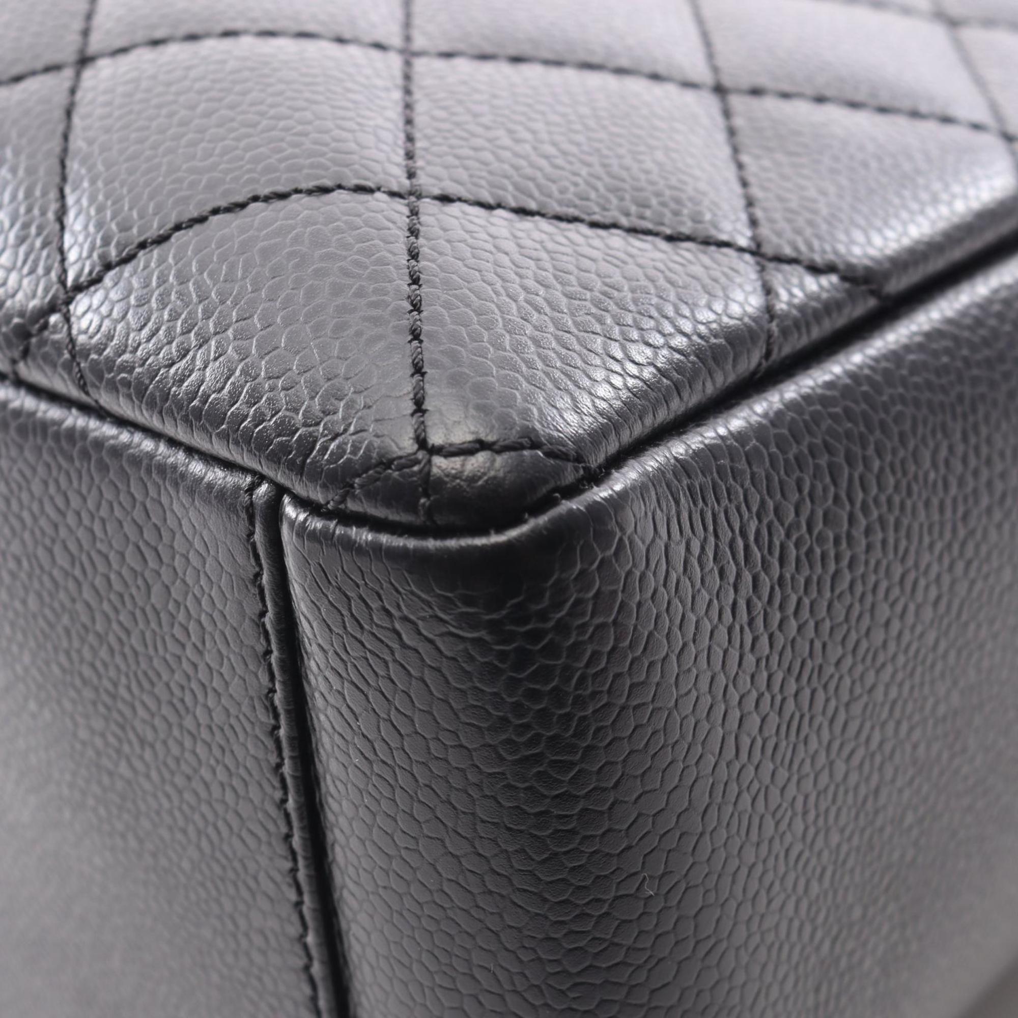 Chanel Black Grained Calfskin Tote Bag (Pre-Owned)
