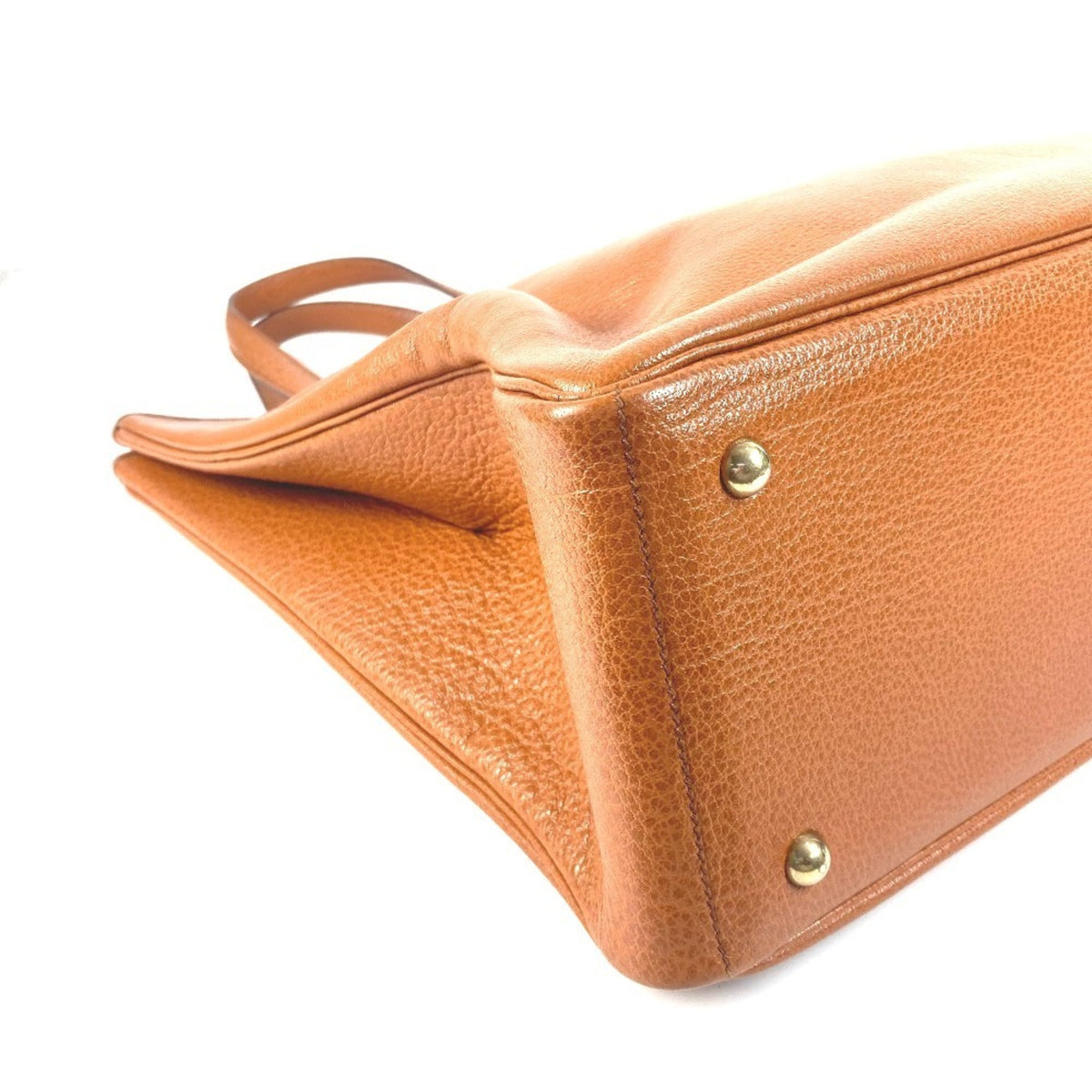 Hermes Galop Brown Leather Shoulder Bag Tote Bag (Pre-Owned)