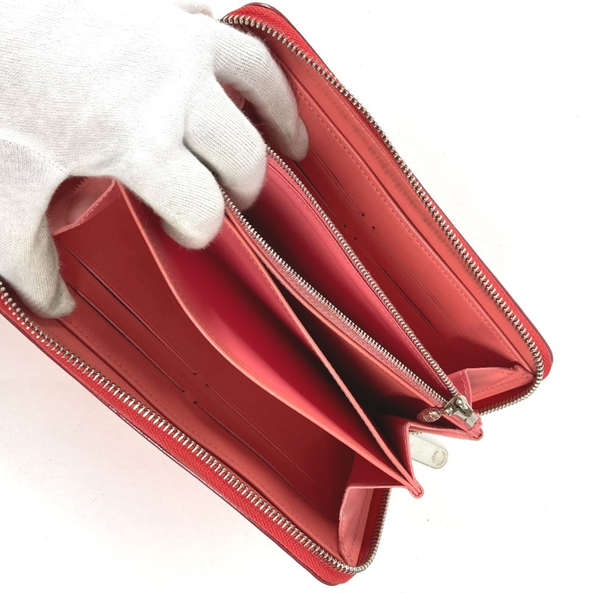 Louis Vuitton Galle Pink Poppy Petal Monogram Vernis Rayures Long Wallet (Bi-Fold) (Pre-Owned)