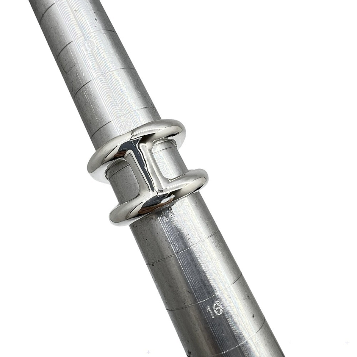 Hermes Silver Silver 925 Band Ring (Pre-Owned)