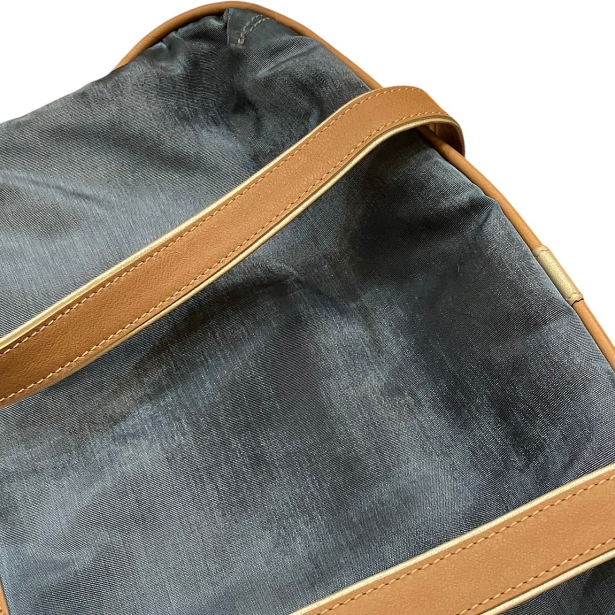 Loewe Blue Nylon Leather Handbag (Pre-Owned)