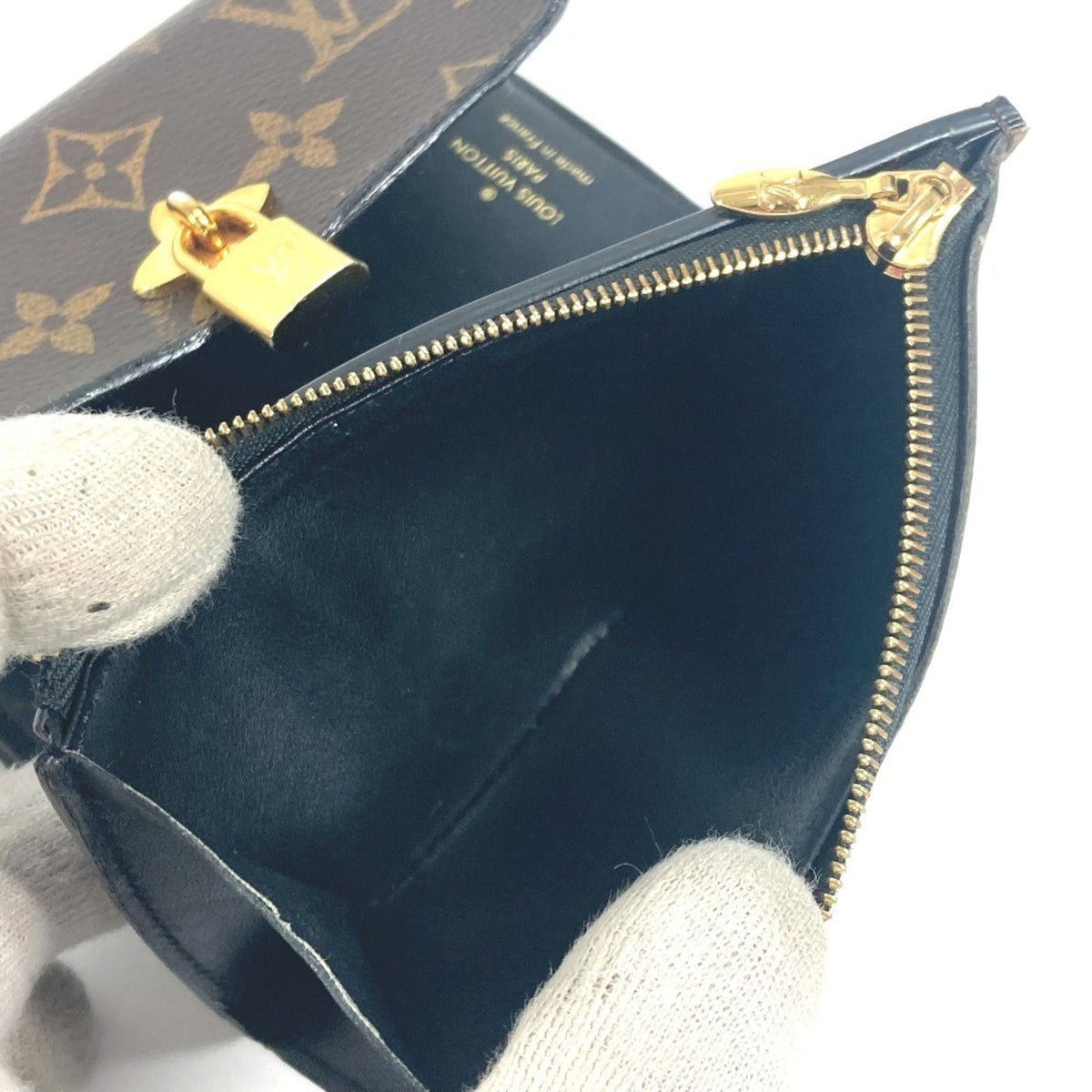 Louis Vuitton Monogram Black Brown Monogram Wallet (Tri-Fold) (Pre-Owned)