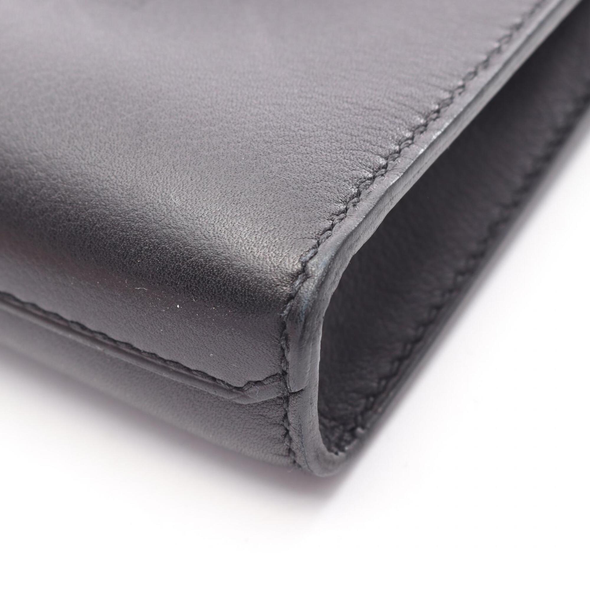 Hermes Black Leather Shoulder Bag (Pre-Owned)