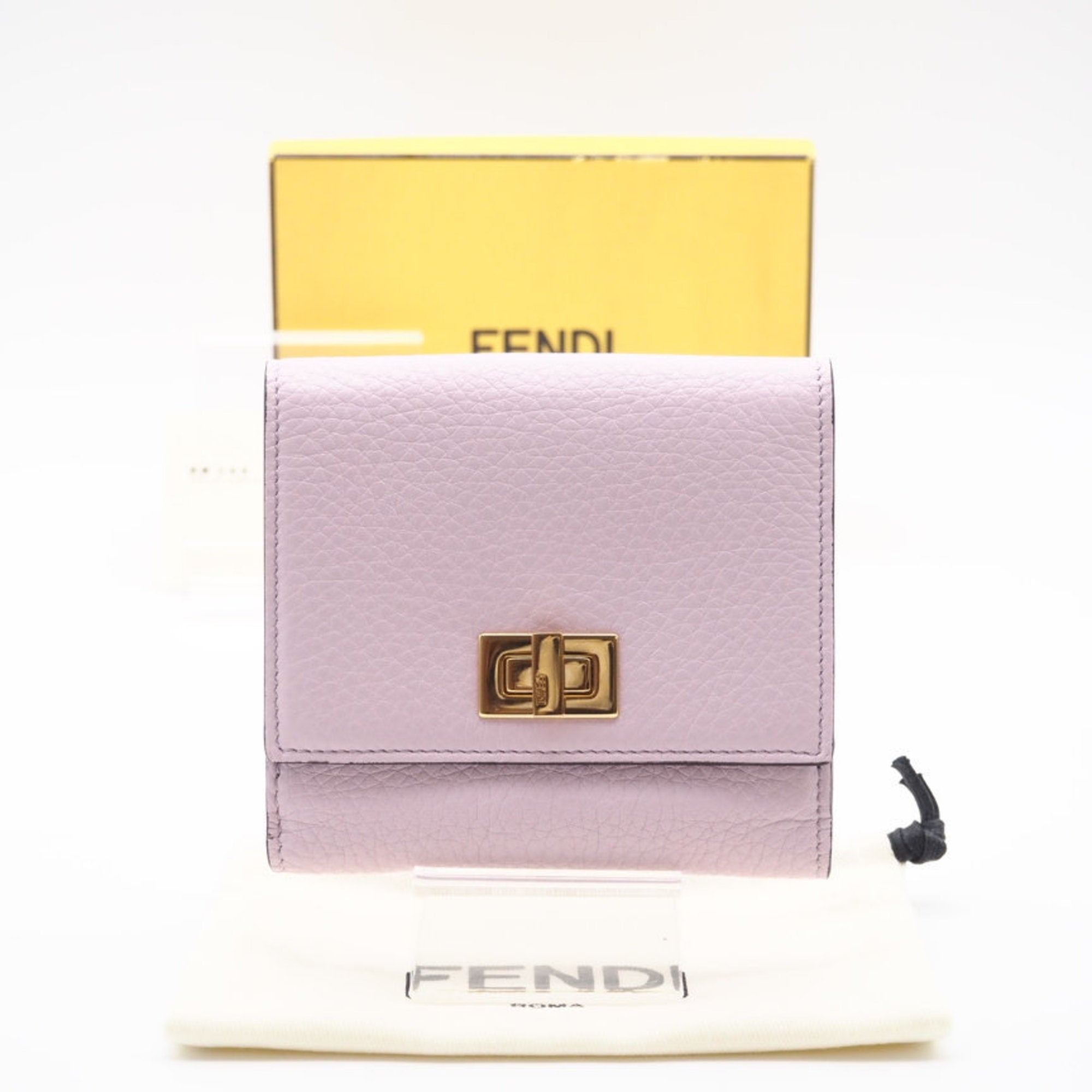 Fendi Pink Leather Wallet (Bi-Fold) (Pre-Owned)