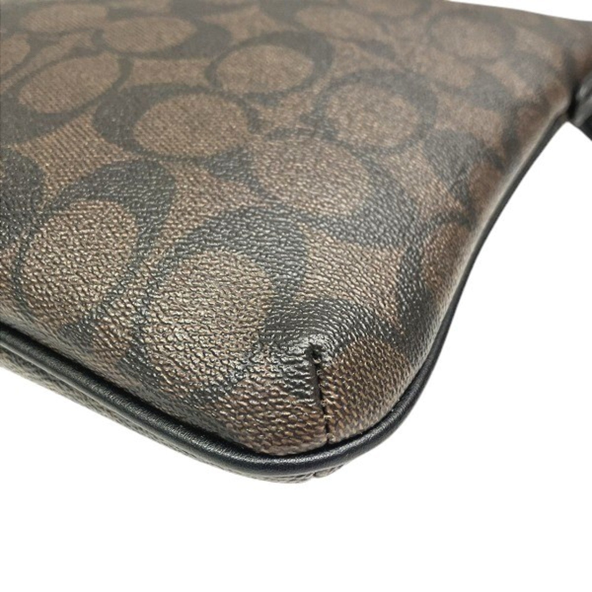 Coach Signature Brown Pvc Shoulder Bag (Pre-Owned)