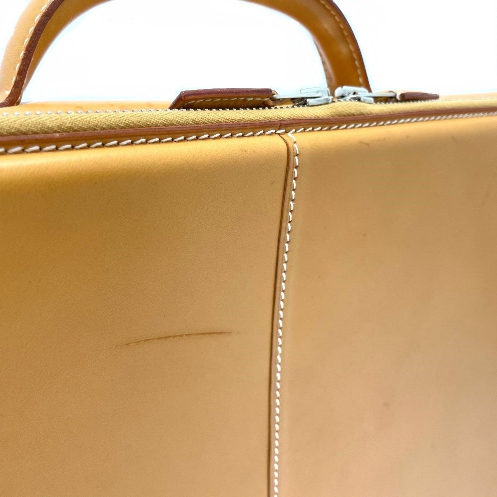 Hermes Natural Leather Briefcase Handbag (Pre-Owned)