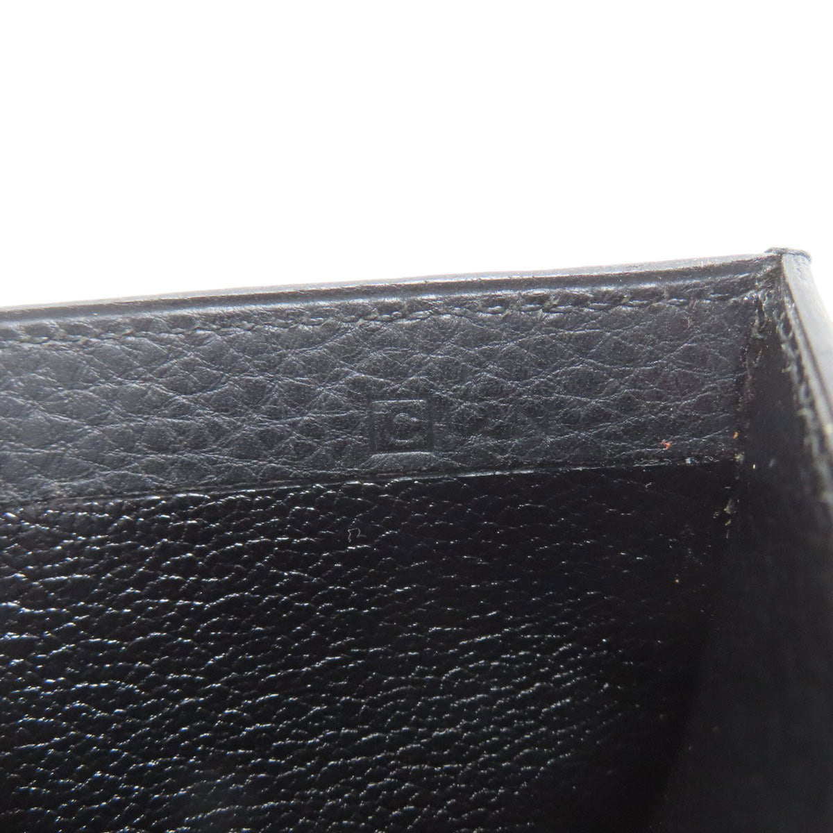 Hermes Mc2 Black Leather Wallet (Bi-Fold) (Pre-Owned)