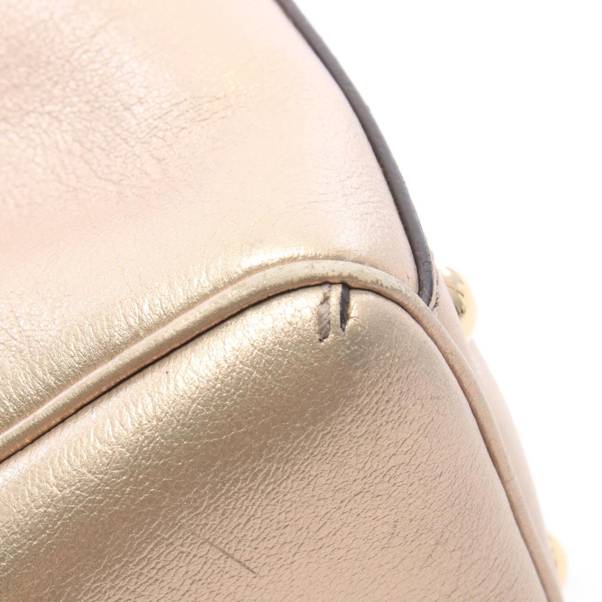 Cartier Gold Leather Handbag (Pre-Owned)