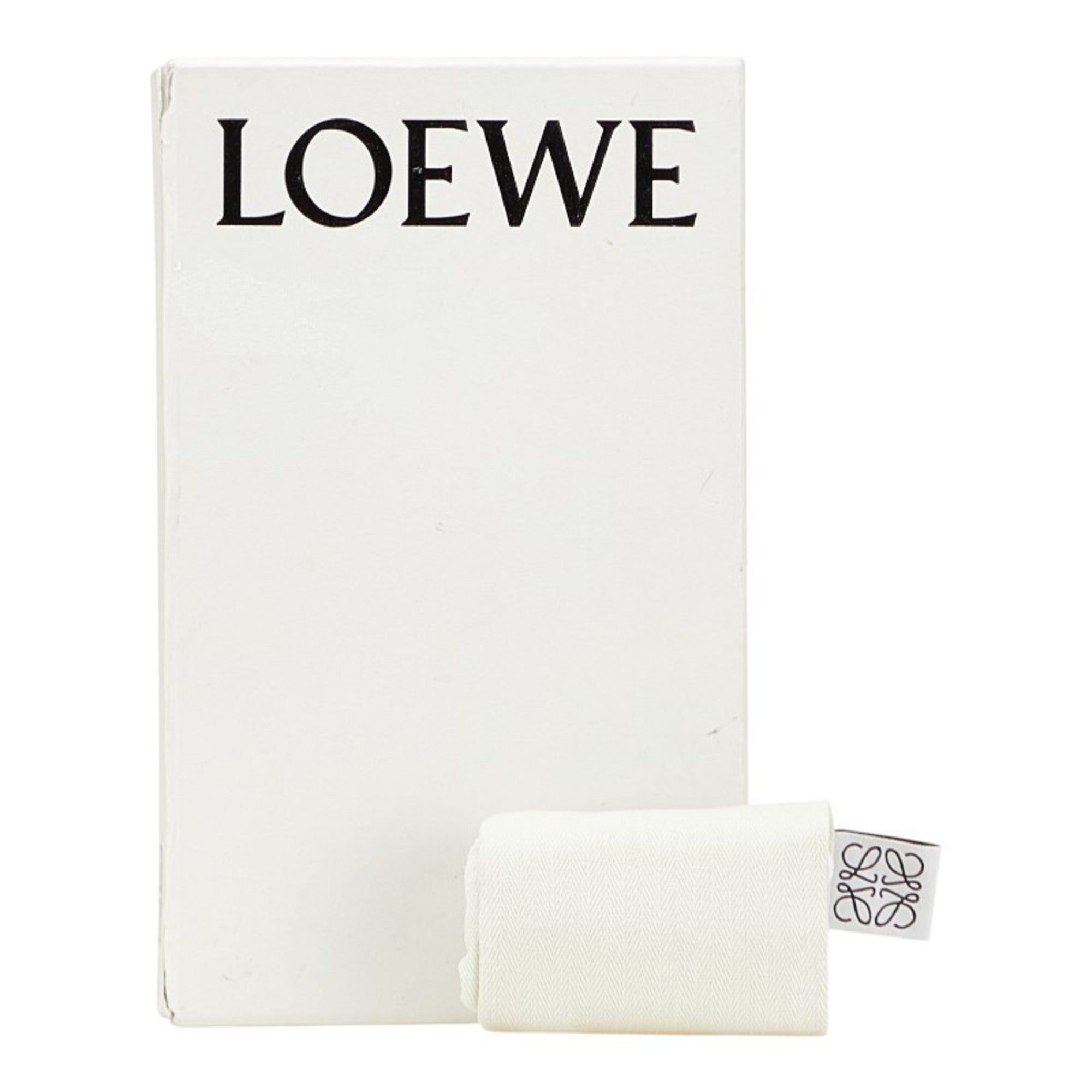 Loewe Red Color White Leather Coin Purse/Coin Case (Pre-Owned)