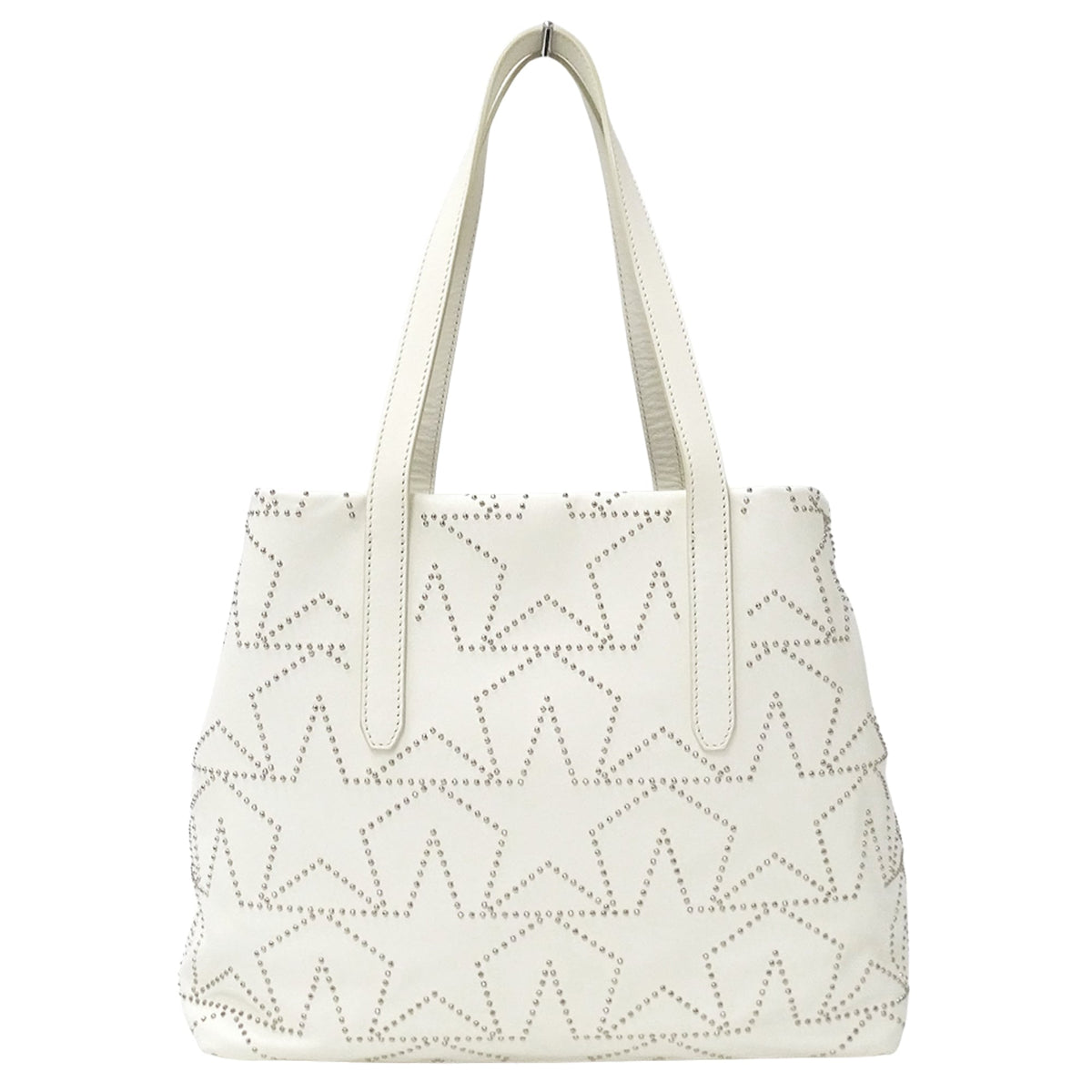 Jimmy Choo White Leather Handbag Tote Bag (Pre-Owned)