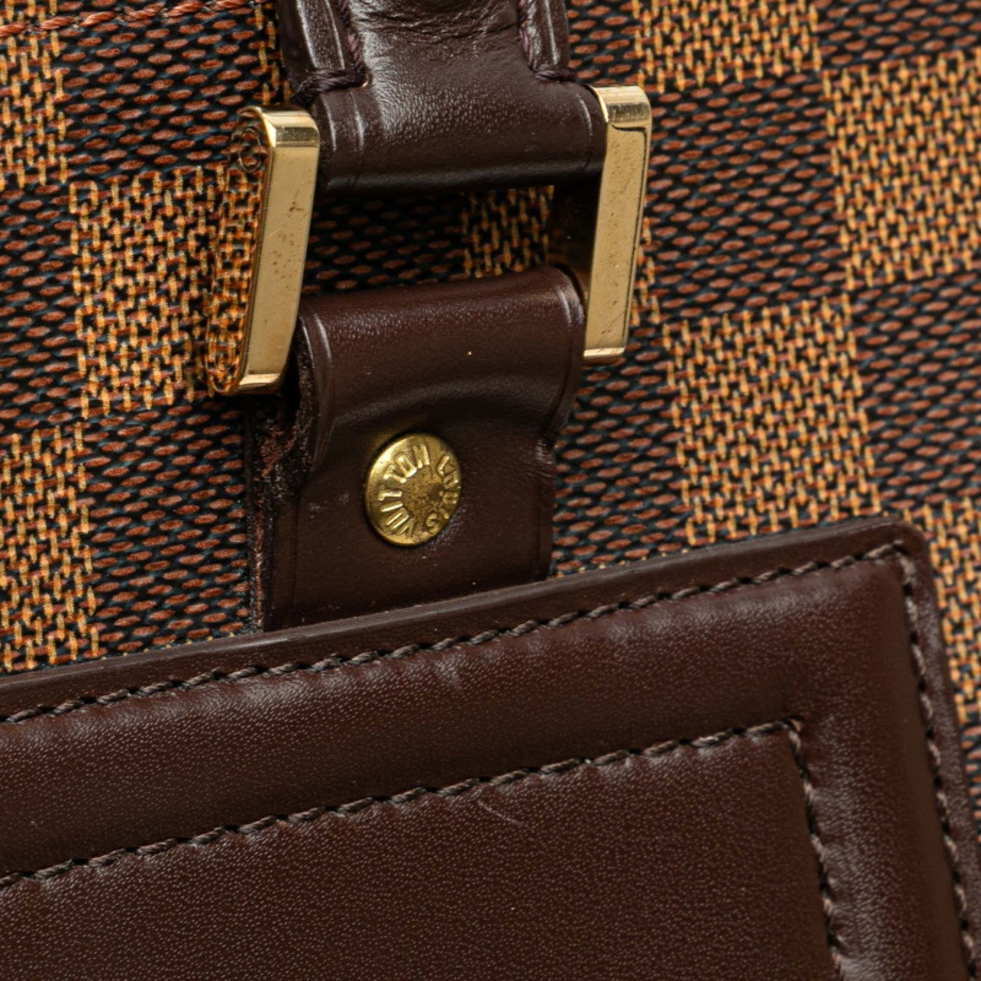 Louis Vuitton Brown Pvc Leather Handbag Tote Bag (Pre-Owned)