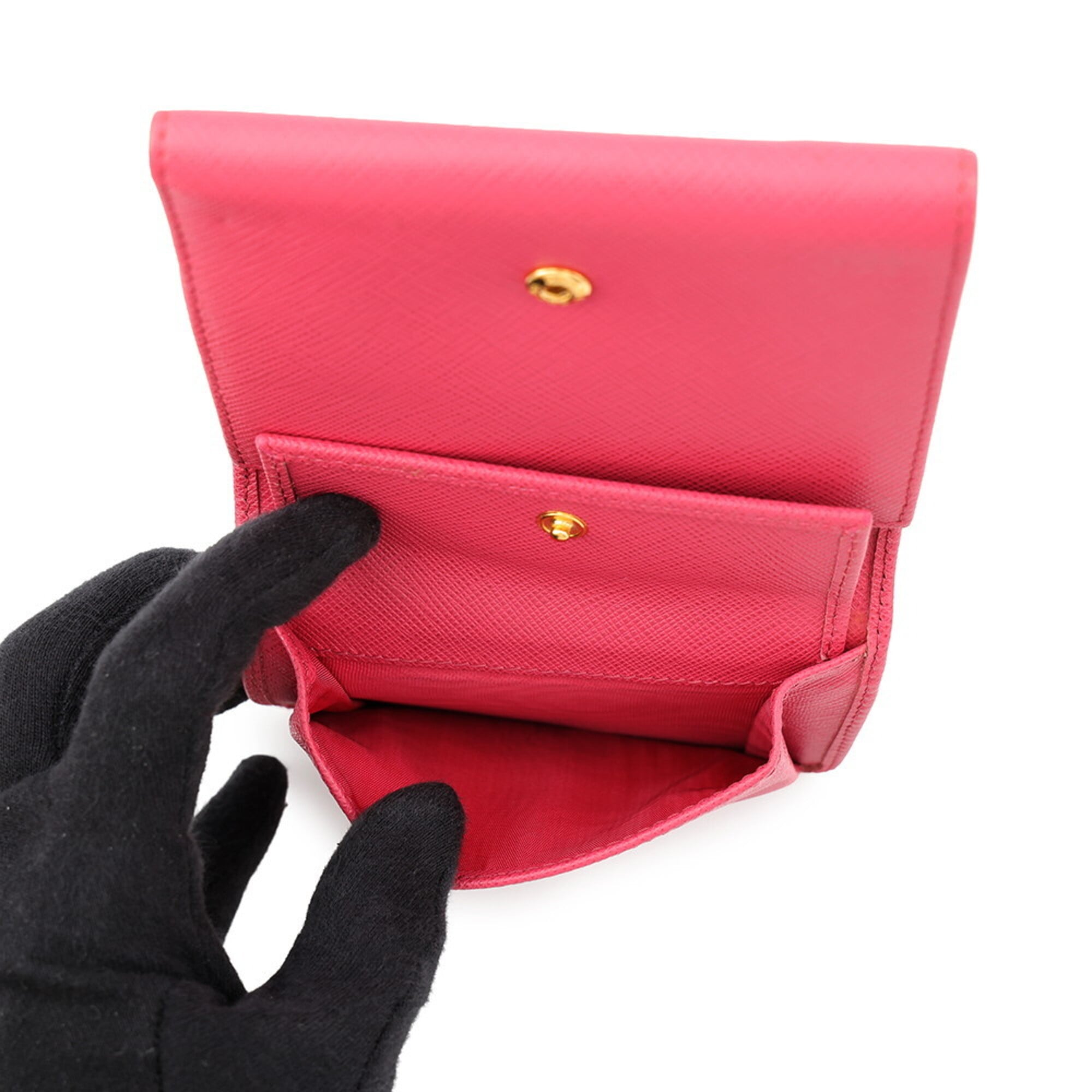 Prada Pink Leather Wallet (Tri-Fold) (Pre-Owned)