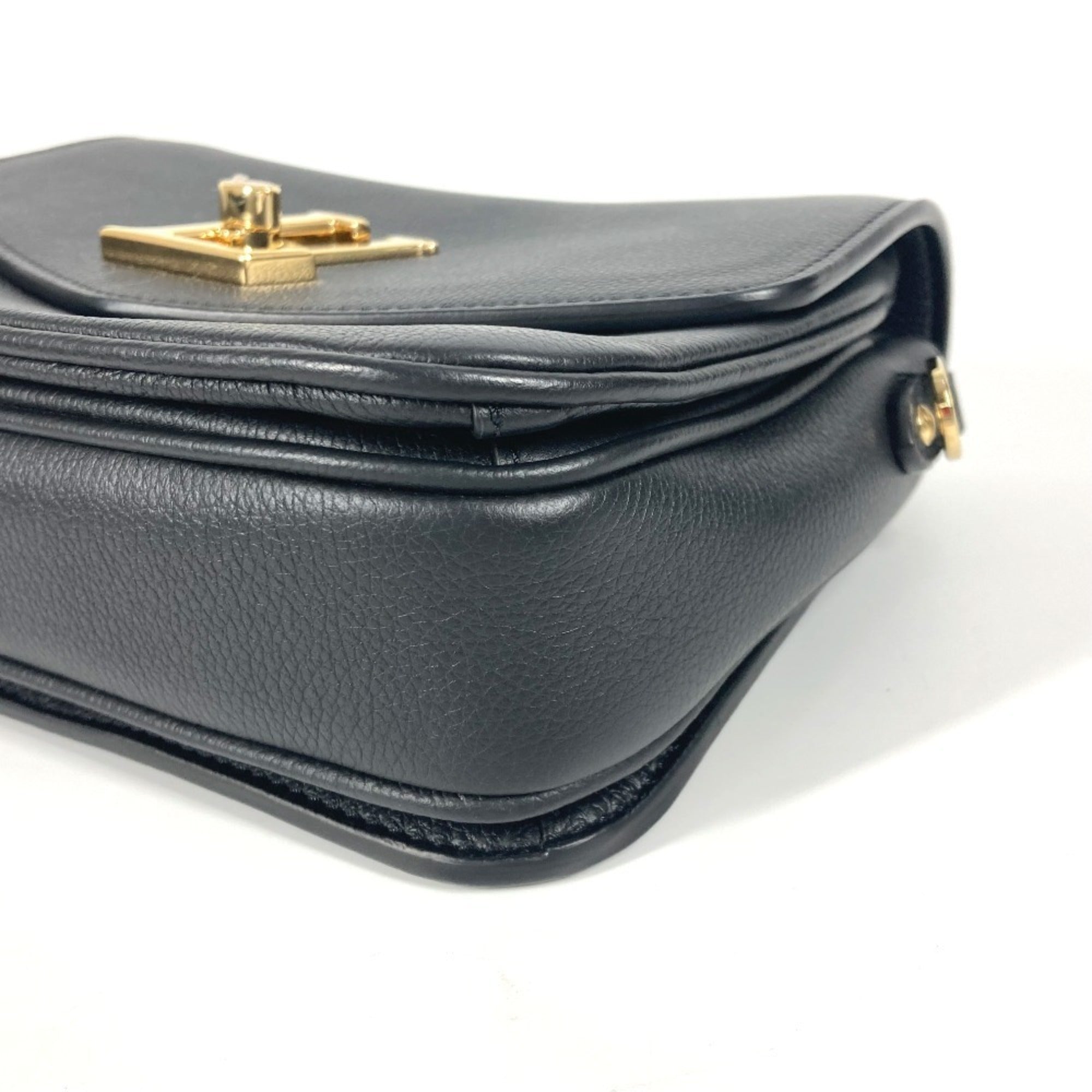 Louis Vuitton Black Noir Leather Handbag Shoulder Bag (Pre-Owned)