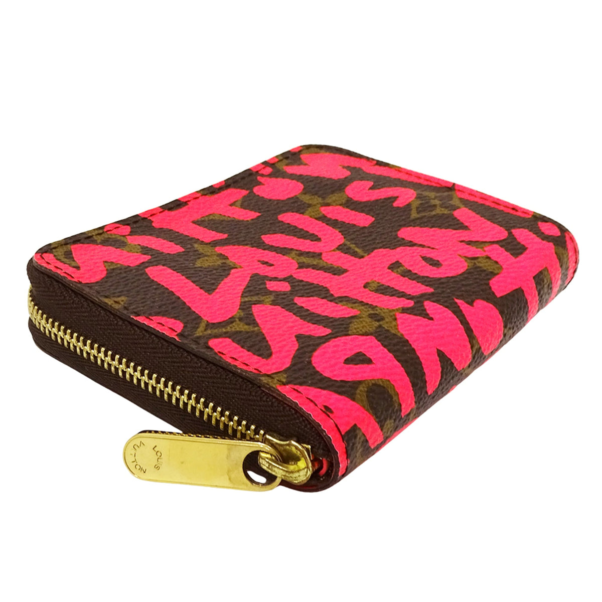 Louis Vuitton Monogram Graffiti Brown Fuchsia Galle Monogram Pink Monogram Graffiti Coin Purse/Coin Case (Pre-Owned)