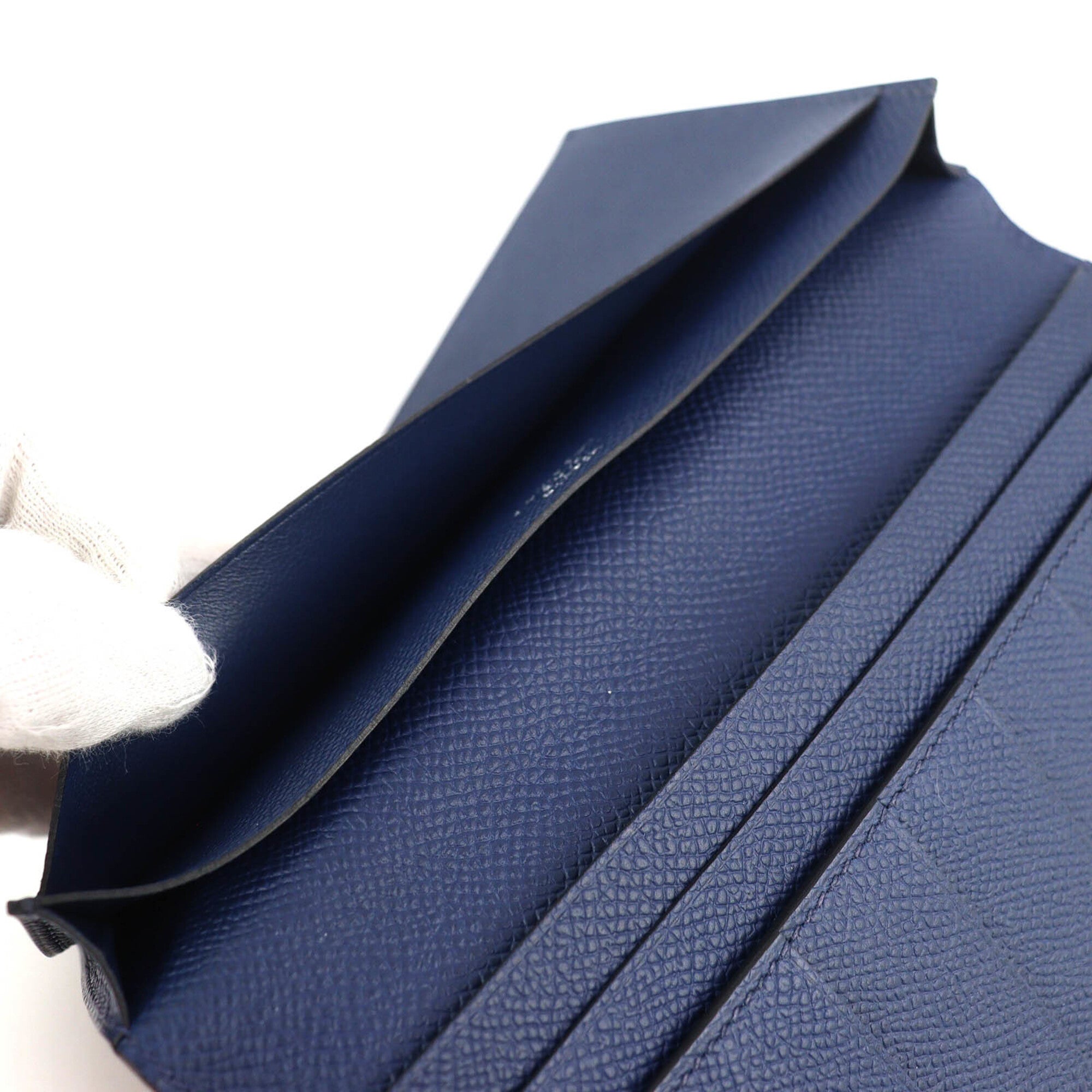 Hermes Mc2 Navy Epsom Leather Wallet (Bi-Fold) (Pre-Owned)