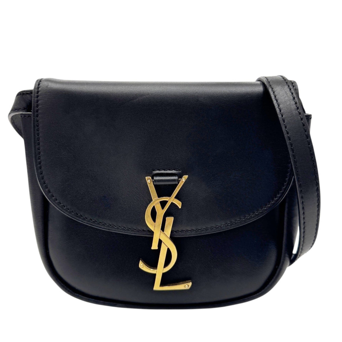 Saint Laurent Black Leather Pochette Shoulder Bag (Pre-Owned)
