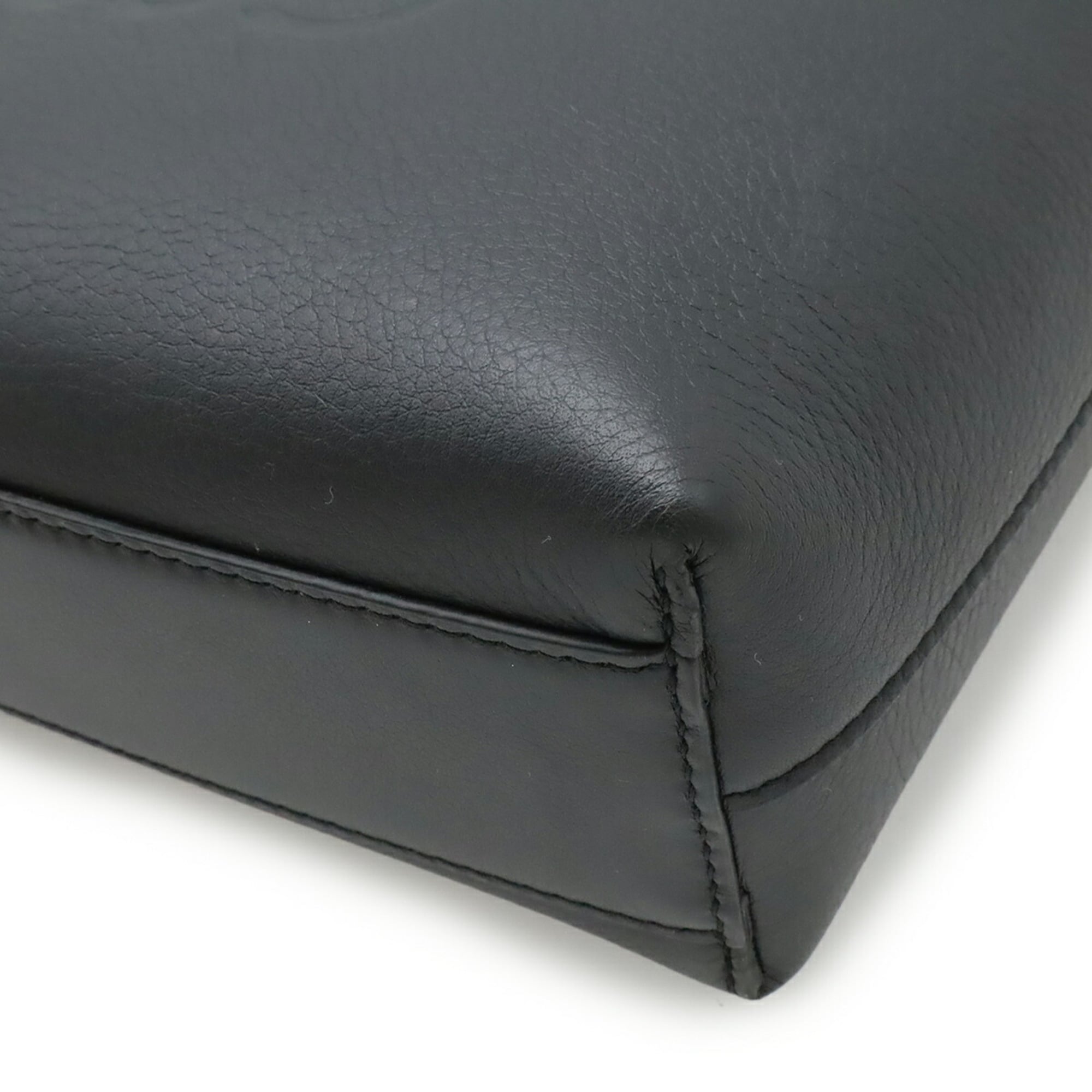 Loewe Black Leather Handbag Shoulder Bag Tote Bag (Pre-Owned)