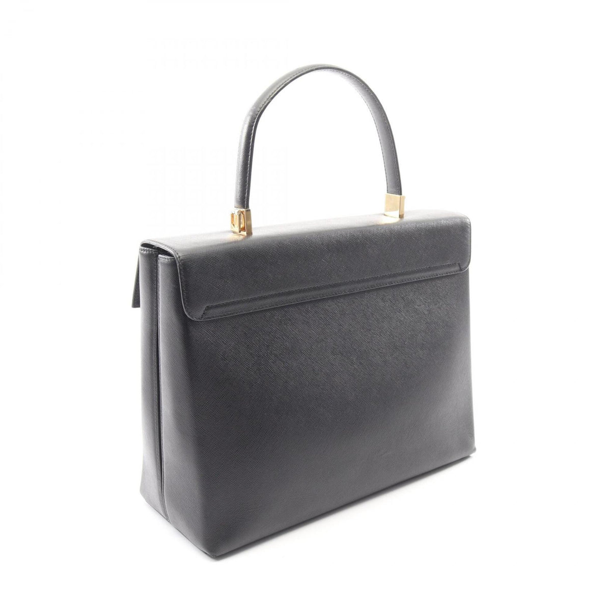 Salvatore Ferragamo Black Leather Handbag (Pre-Owned)