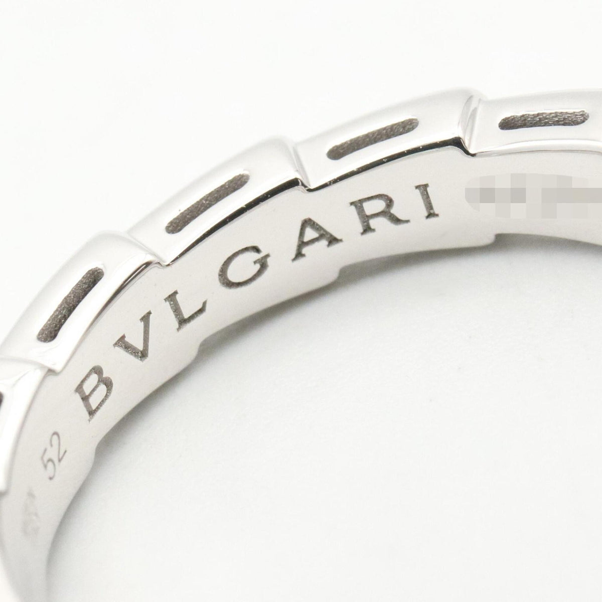 Bvlgari Silver White Gold (18K) Band Ring (Pre-Owned)