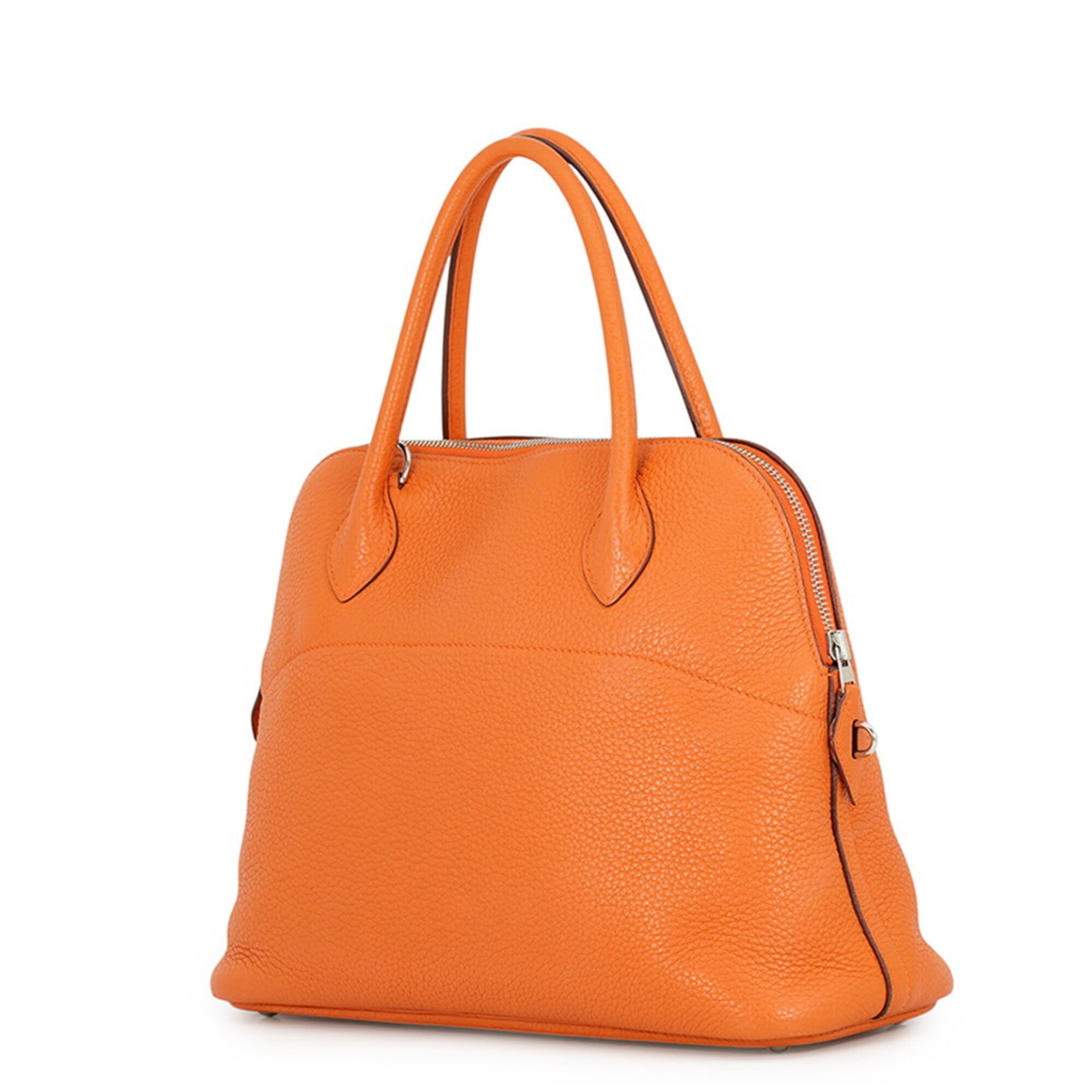 Hermes Bolide Orange Taurillon Clemence Leather Handbag Shoulder Bag (Pre-Owned)
