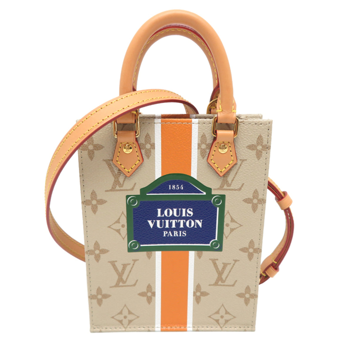 Louis Vuitton Beige Ochre Canvas Handbag (Pre-Owned)