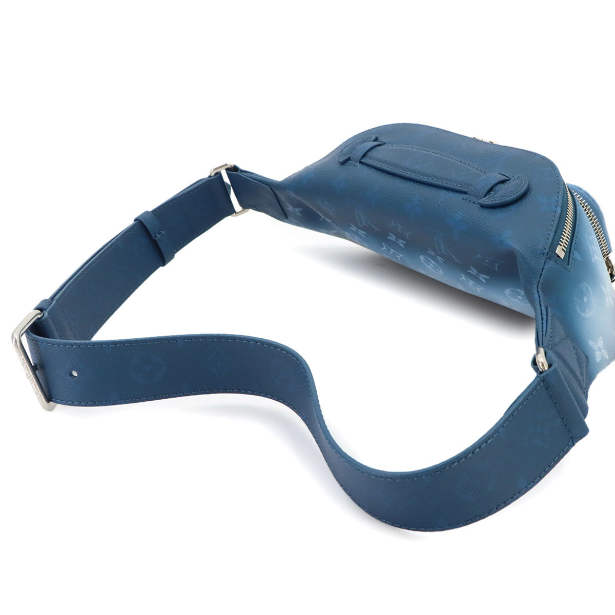 Louis Vuitton Blue Canvas Handbag Sling Bag (Pre-Owned)