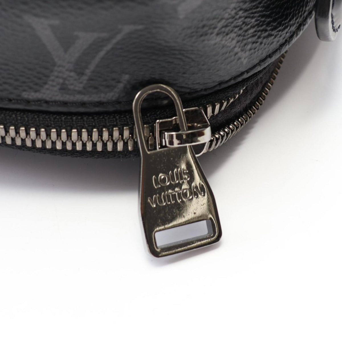 Louis Vuitton Black Coated Canvas Leather Fanny Pack Handbag (Pre-Owned)