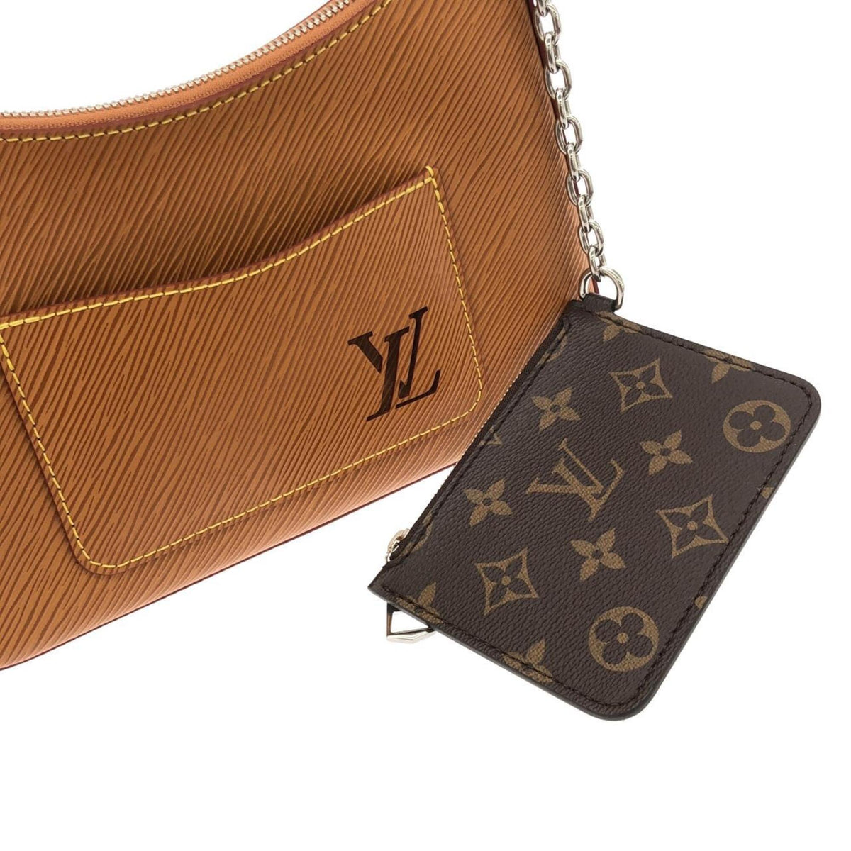 Louis Vuitton Brown Leather Pouch Shoulder Bag (Pre-Owned)