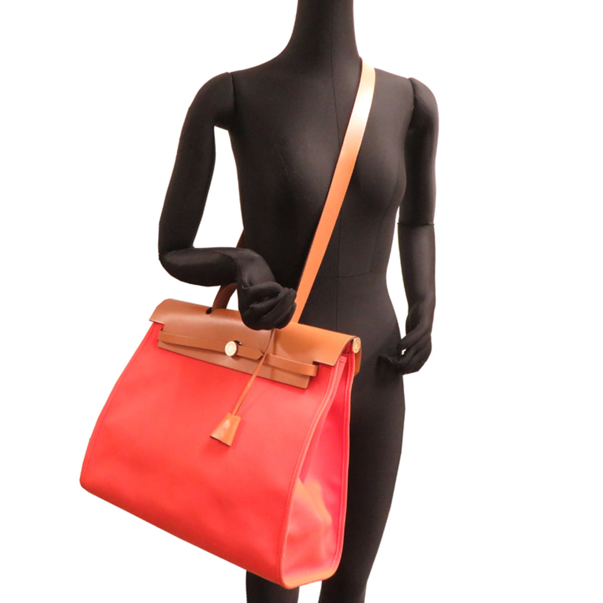 Hermes Orange Leather Handbag (Pre-Owned)