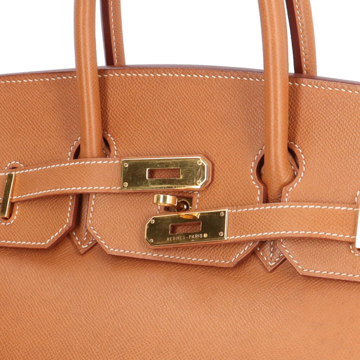 Hermes Brown Gold Togo Leather Handbag (Pre-Owned)