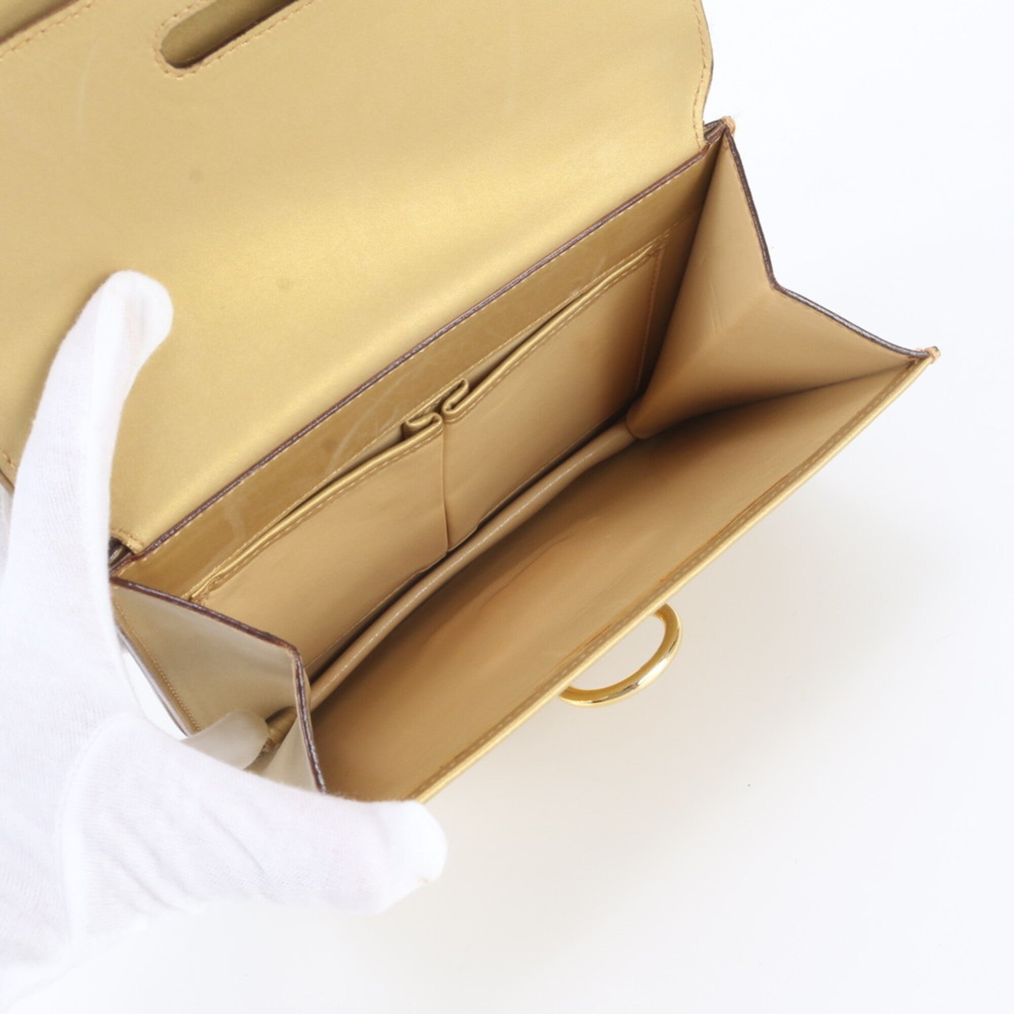 Celine Gold Leather Handbag (Pre-Owned)