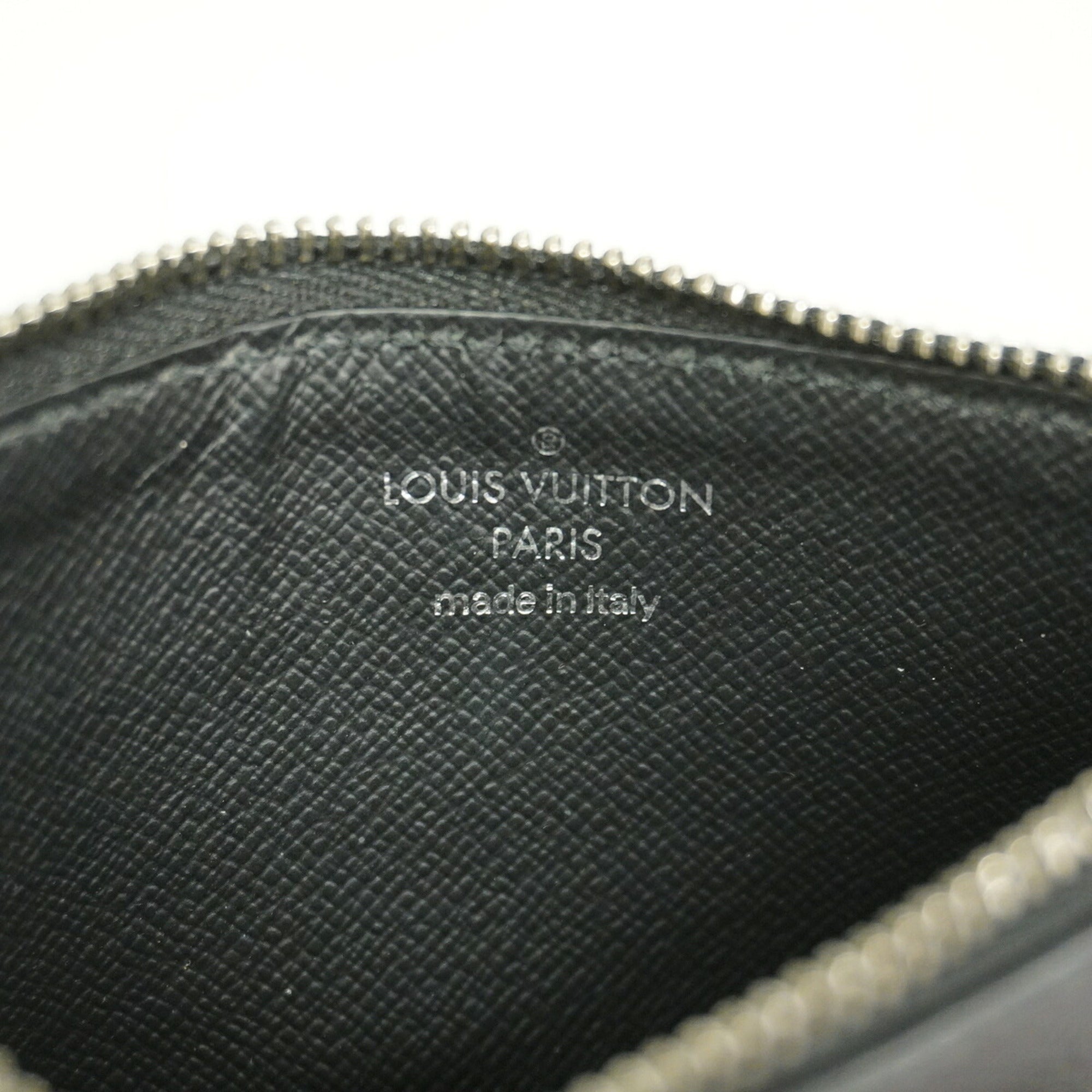 Louis Vuitton Black Gray Coin Purse/Coin Case (Pre-Owned)