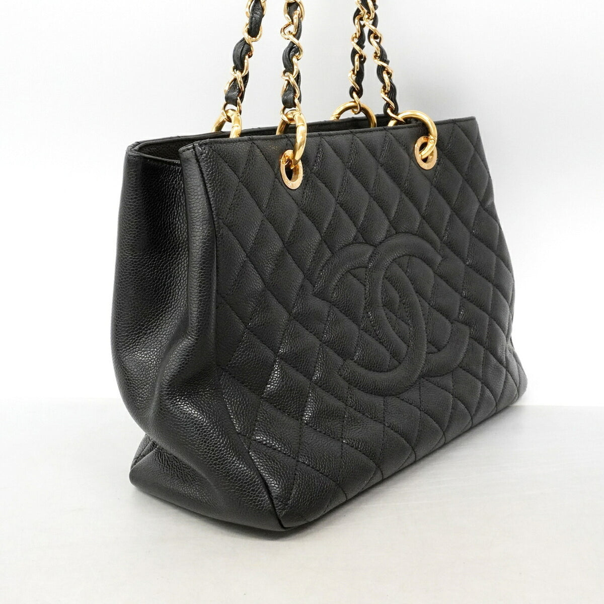 Chanel Black Grained Calfskin Tote Bag (Pre-Owned)