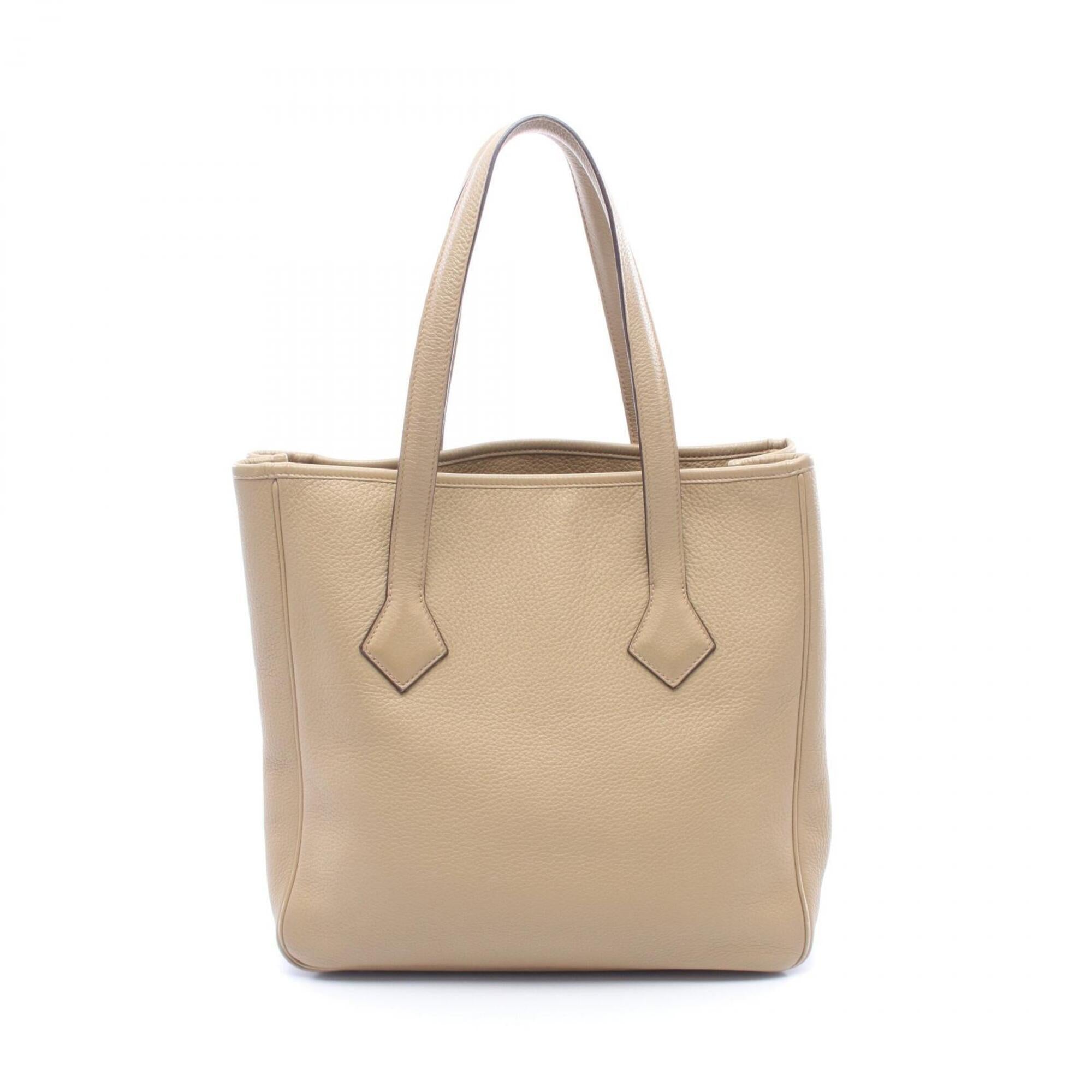 Hermes Brown Taurillon Clemence Leather Handbag Tote Bag (Pre-Owned)