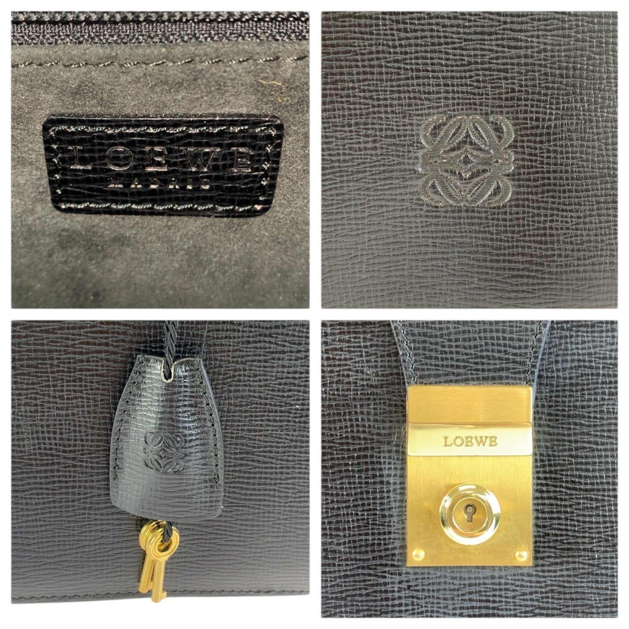 Loewe Black Leather Briefcase (Pre-Owned)