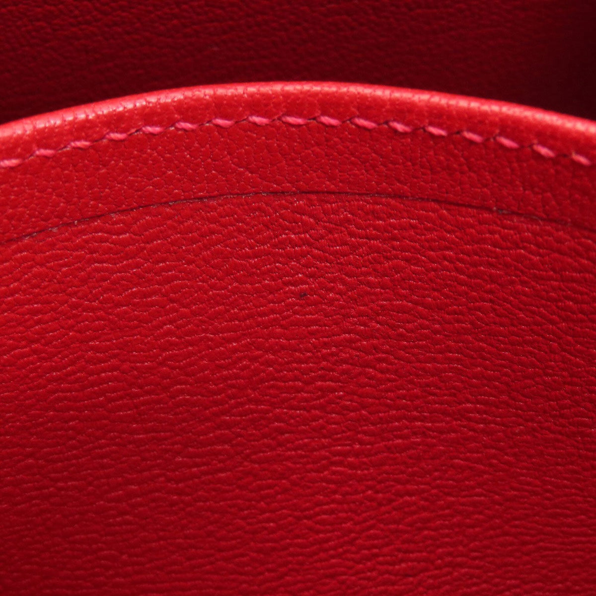 Hermes Red Color Taurillon Clemence Leather Handbag (Pre-Owned)