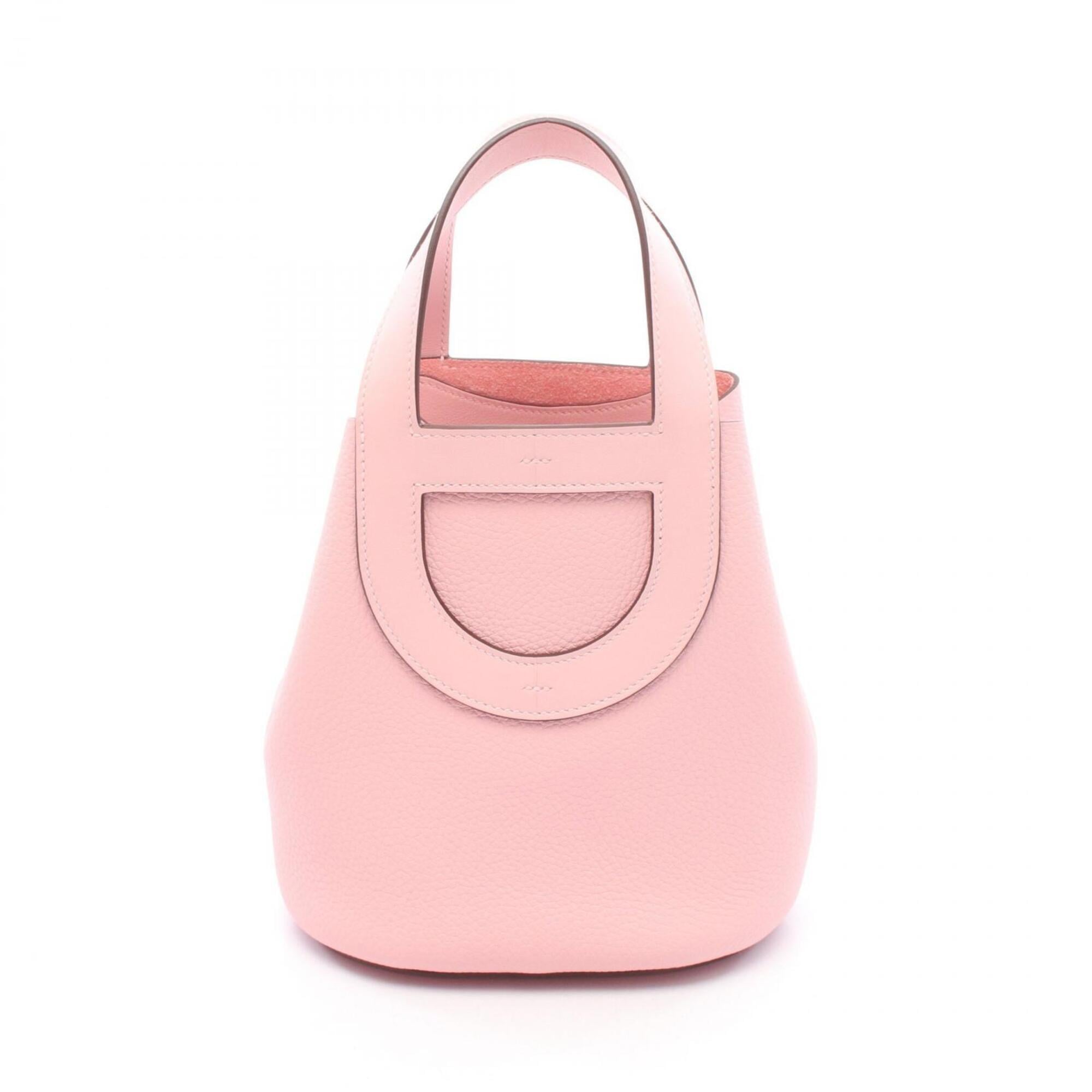 Hermes Pink Rose Sakura Taurillon Clemence Leather Leather Swift Leather Handbag (Pre-Owned)