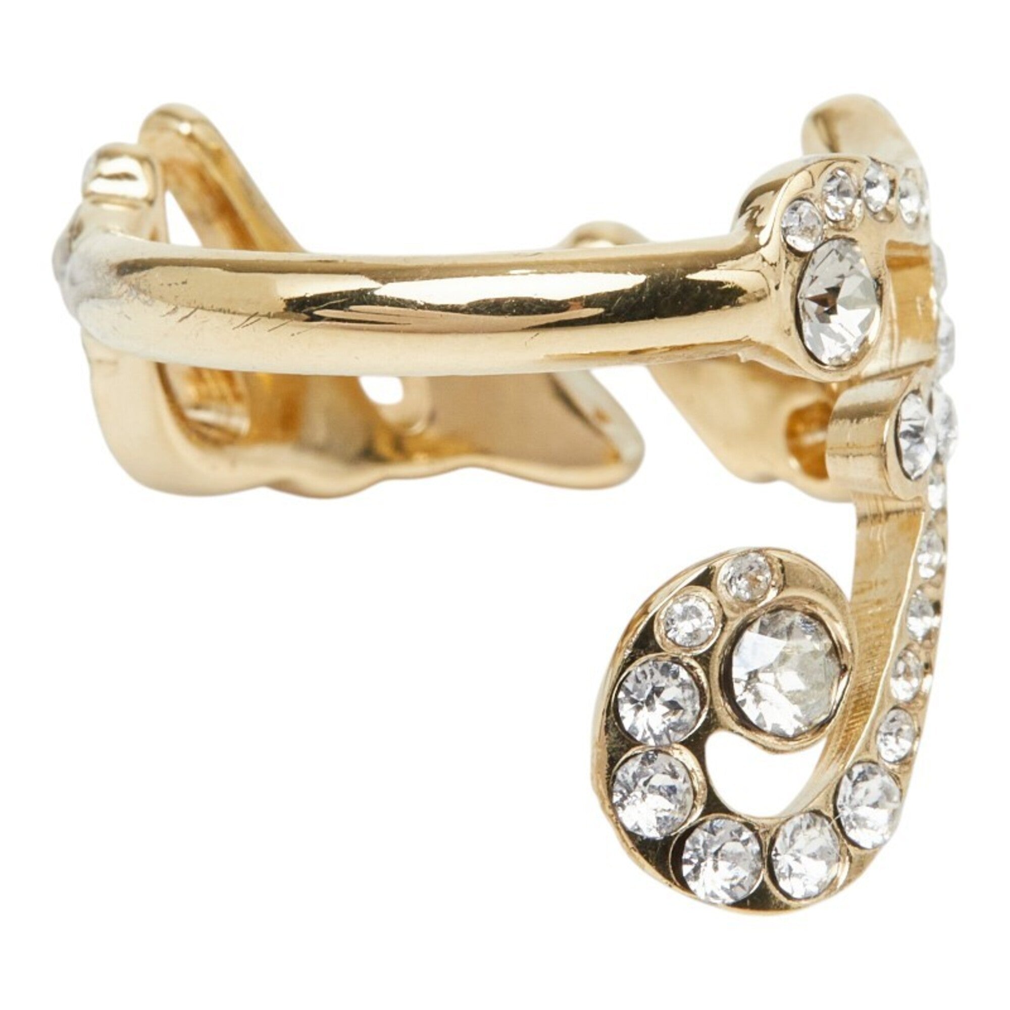 Fendi Gold Silver Band Ring (Pre-Owned)