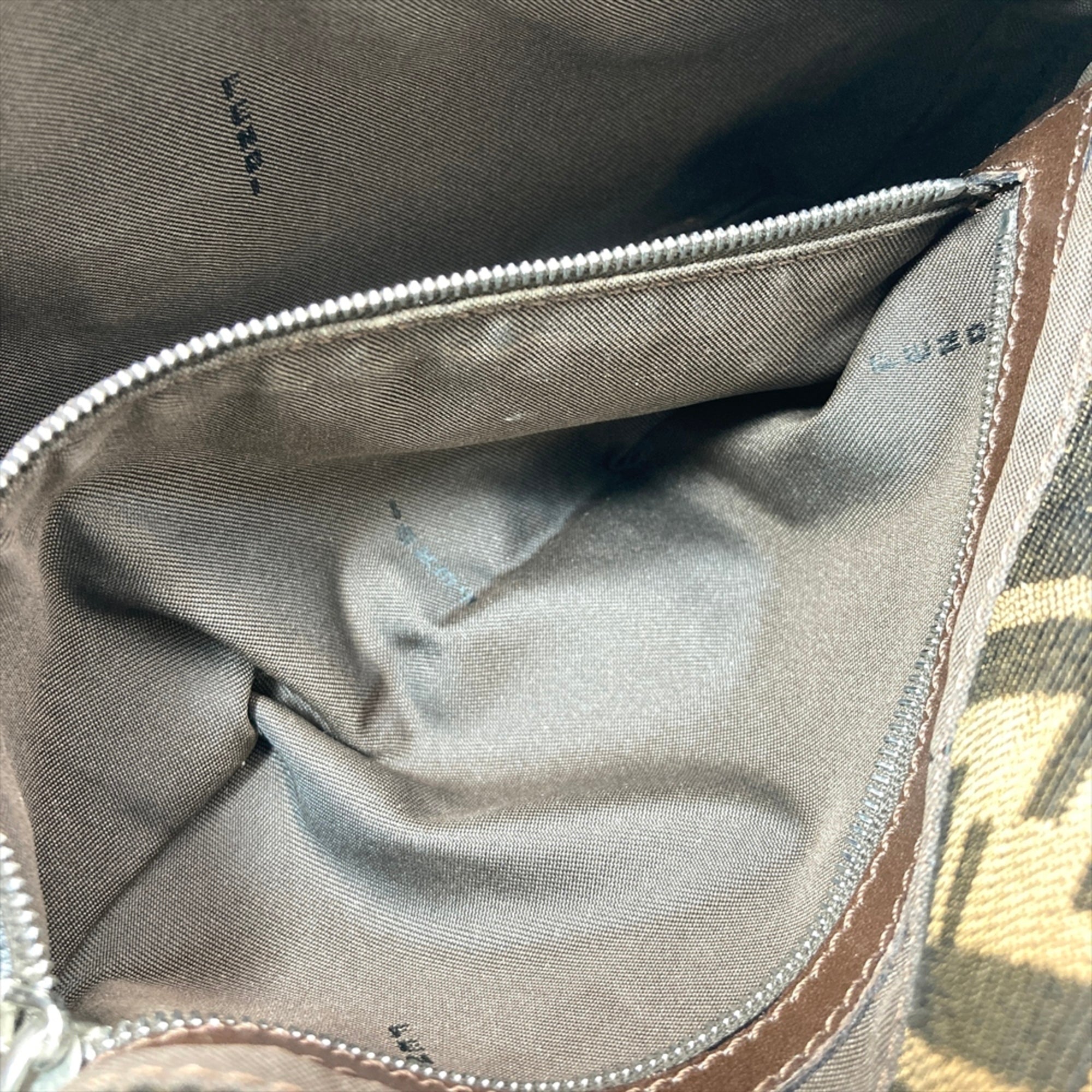 Fendi Brown Canvas Shoulder Bag (Pre-Owned)