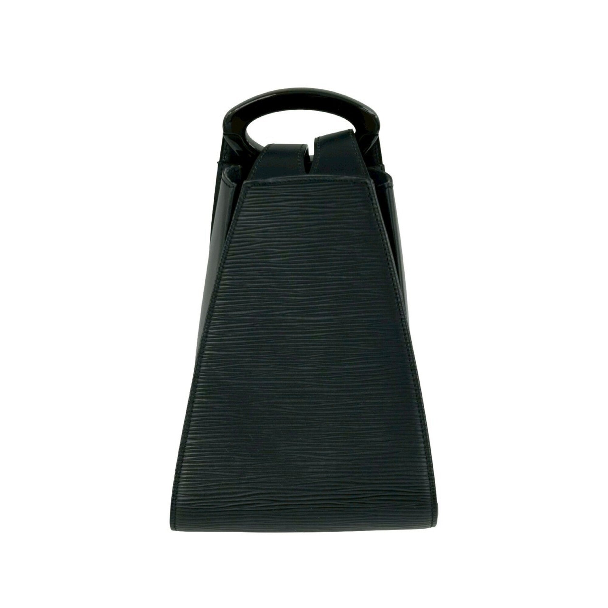 Louis Vuitton Black Leather Handbag Shoulder Bag (Pre-Owned)