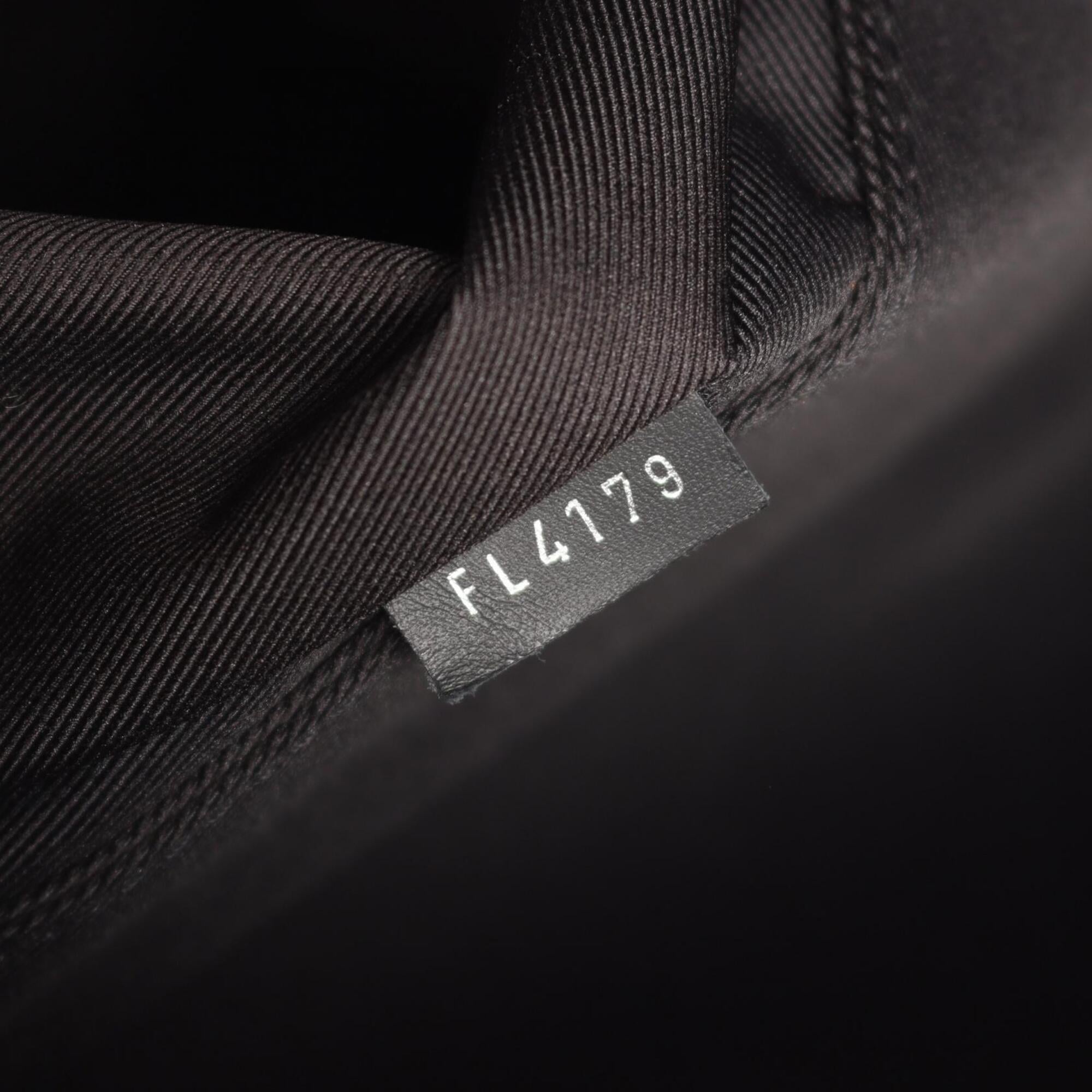 Louis Vuitton Black Coated Canvas Leather Backpack Handbag (Pre-Owned)